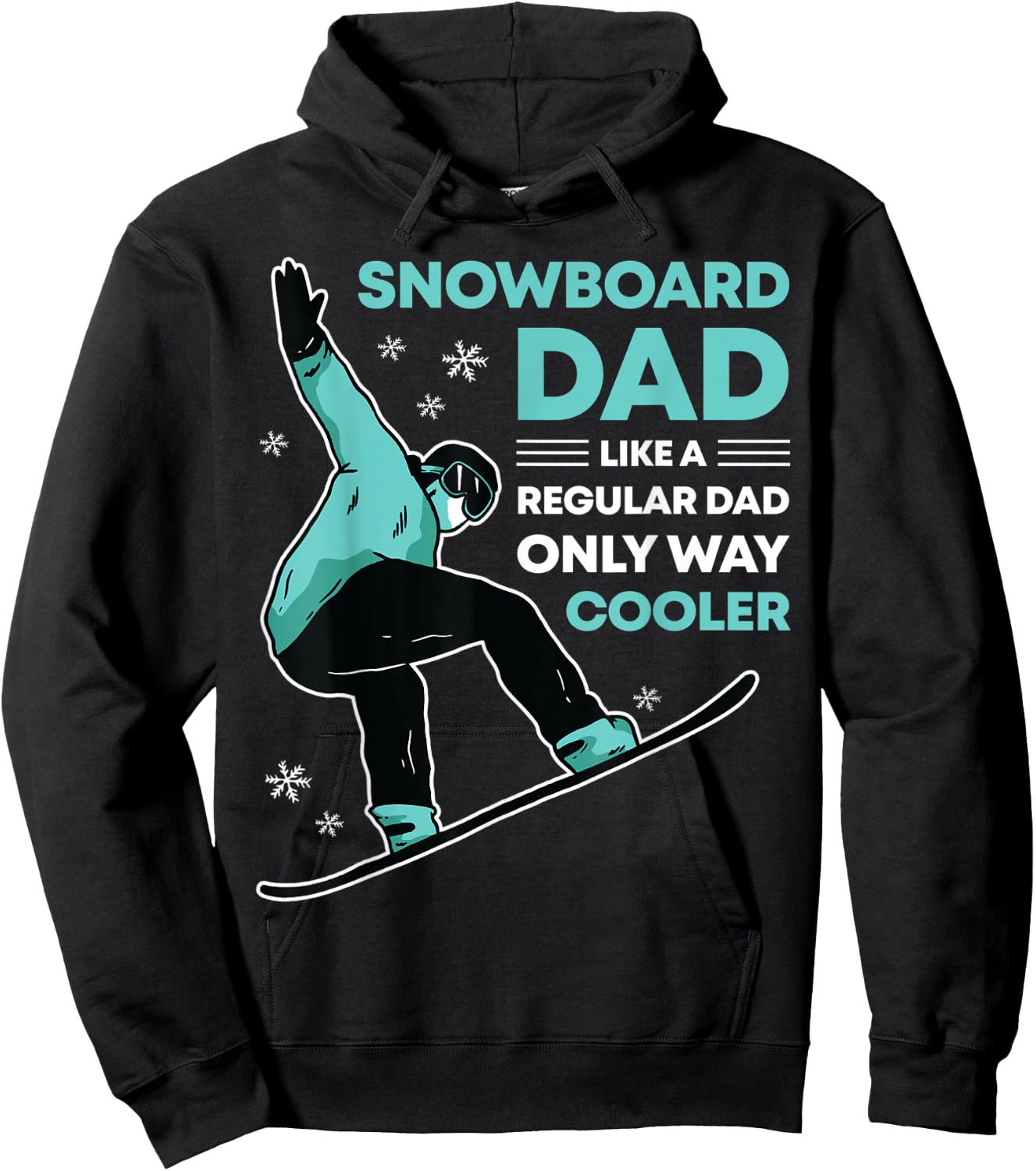 Snowboard Dad Funny Cute Winter Snowboarding Gift Hoodie - Hoodie | Black