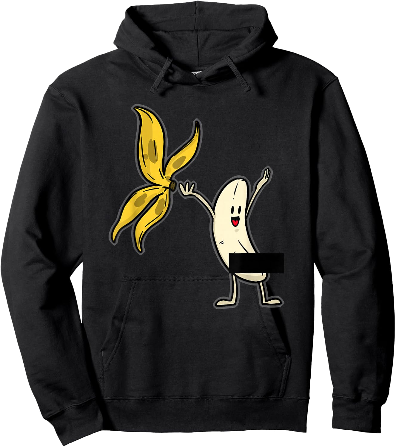 Banana Shirt Banana Striptease Censored Naked Fruit Adult Hoodie - Hoodie | Black