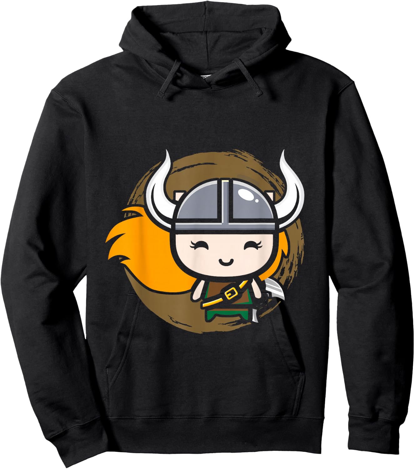 Cute Little Viking Girl Hoodie - Hoodie | Black