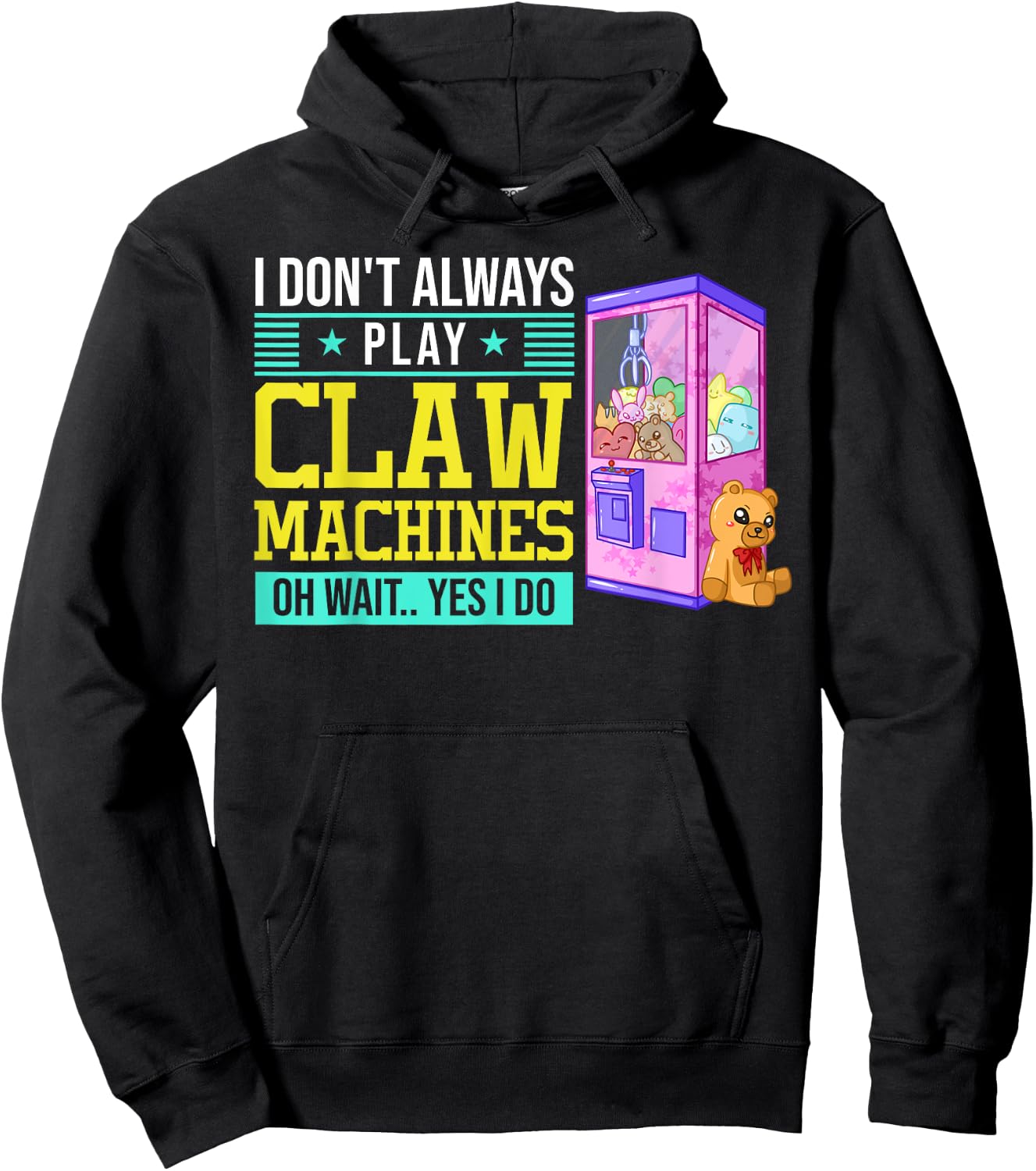 Claw Machine Skill Crane Machine Hoodie - Hoodie | Black
