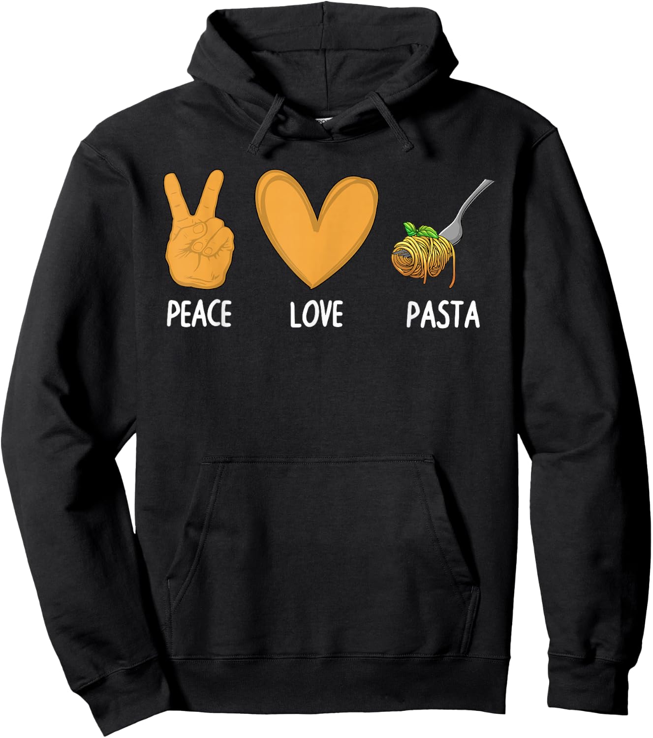 Funny Pasta Art Women Italian Food Italy Pasta Lover Hoodie - Hoodie | Black