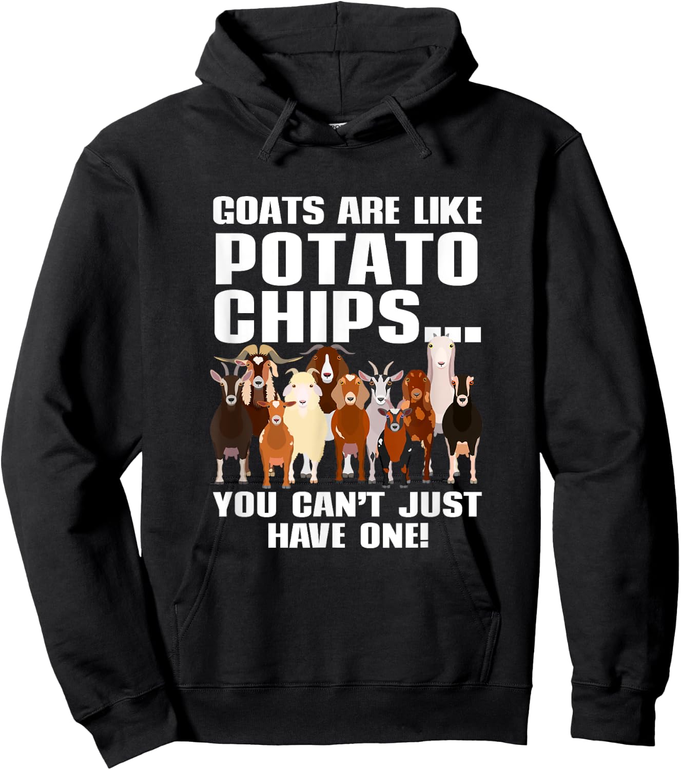 Goat Lovers Shirt | Farm Apparel Meme Pun Funny Goat Hoodie - Hoodie | Black