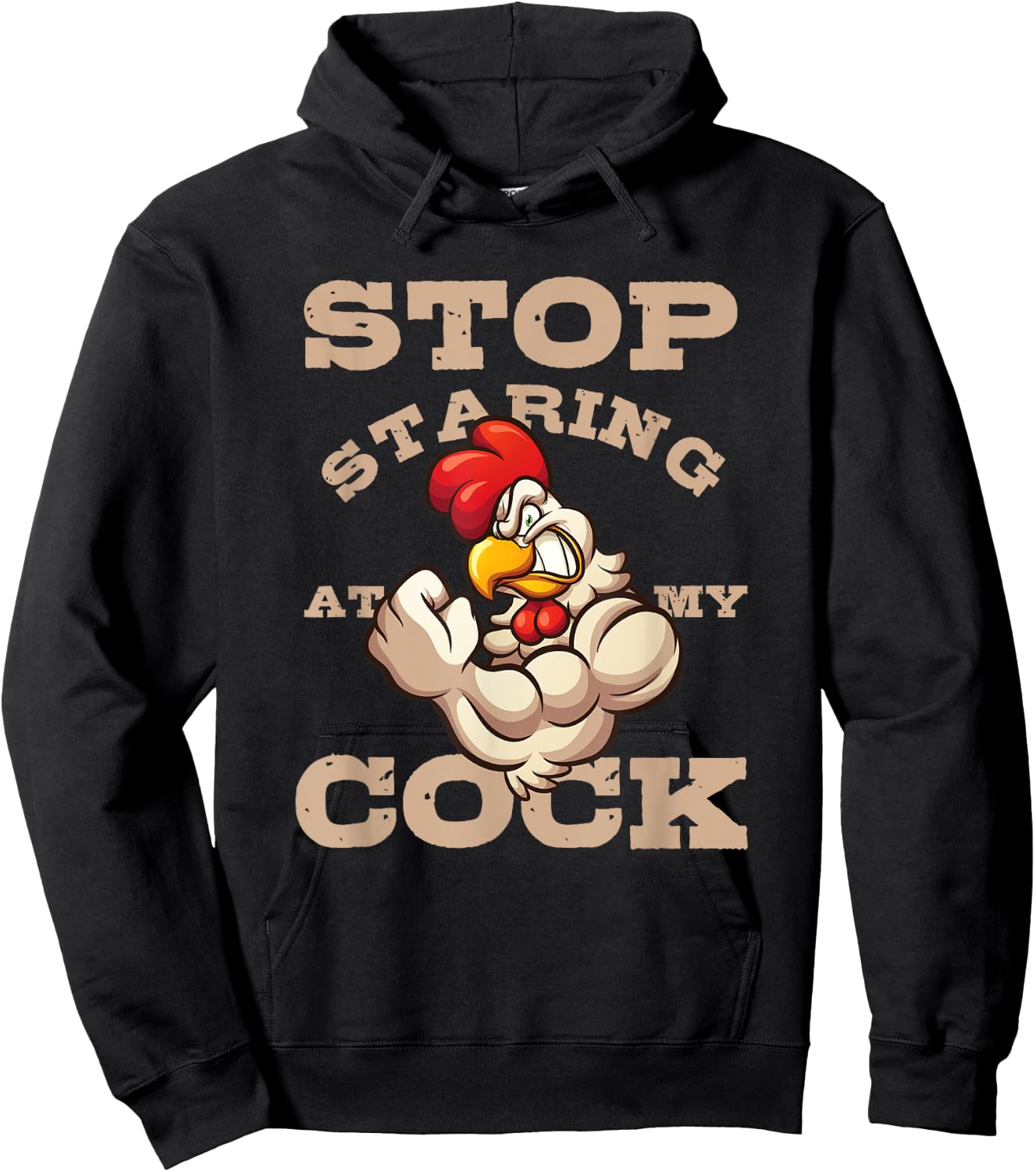 Chef Chef Staring Chicken Rooster Farmer Bird Gift Hoodie - Hoodie | Black