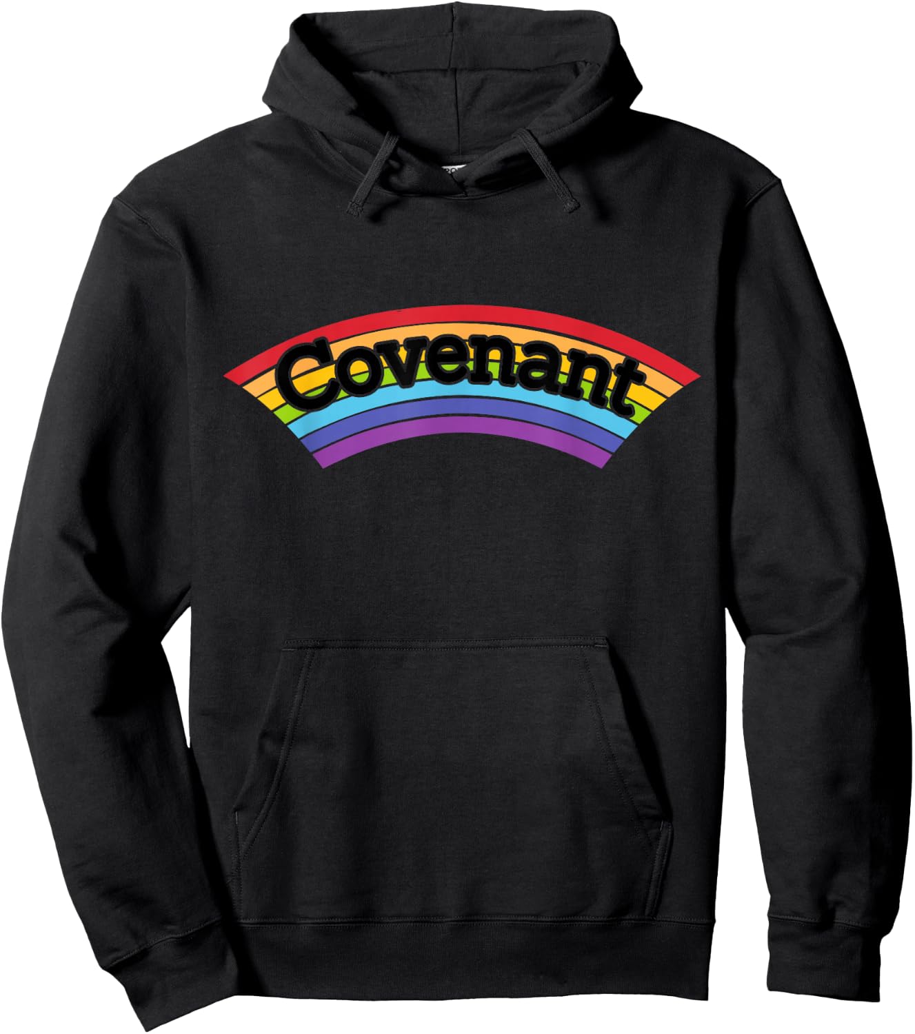 Covenant Rainbow Everlasting Love Peace Christian Apparel Hoodie - Hoodie | Black