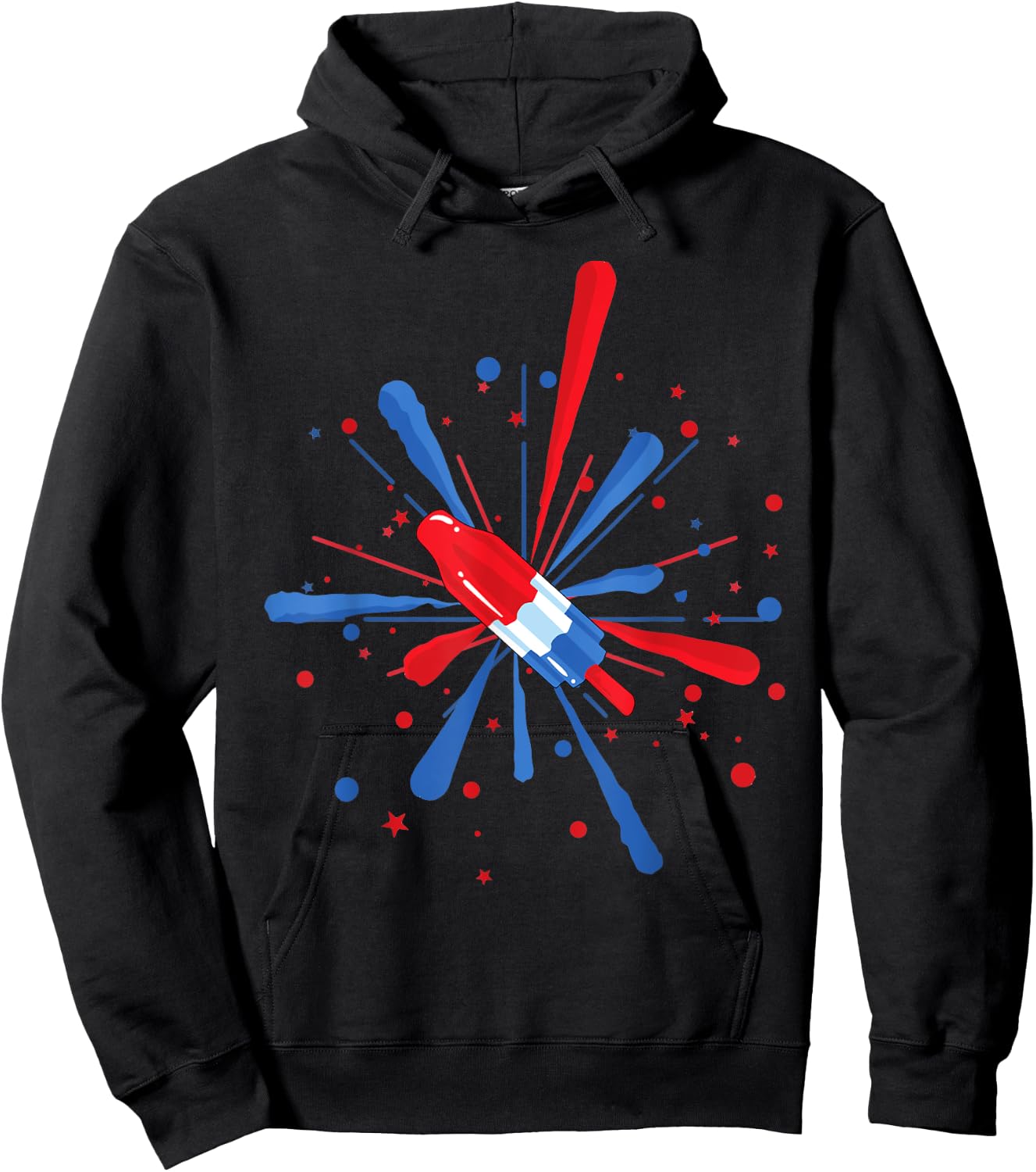 Fourth of July Fireworks Popsicle Hoodie - Hoodie | Black