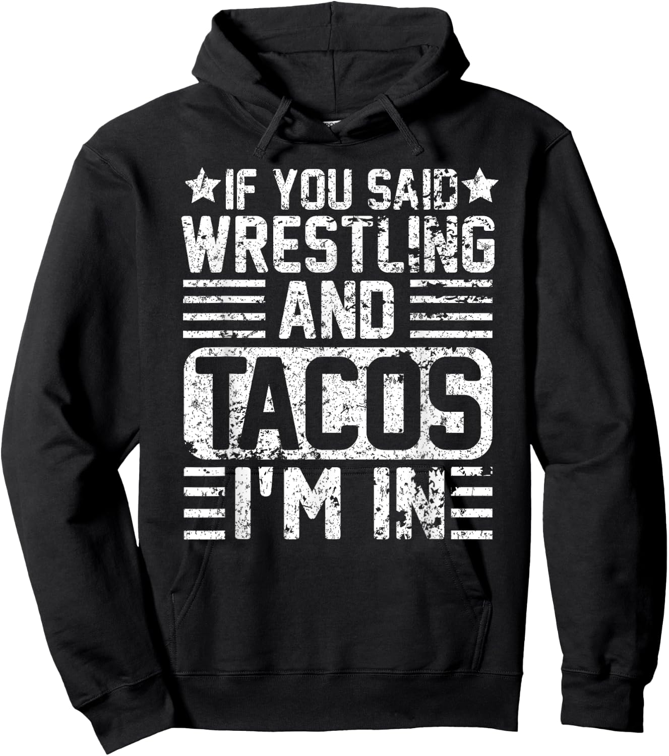 Funny Wrestling And Tacos Novelty Sports Gift Hoodie - Hoodie | Black