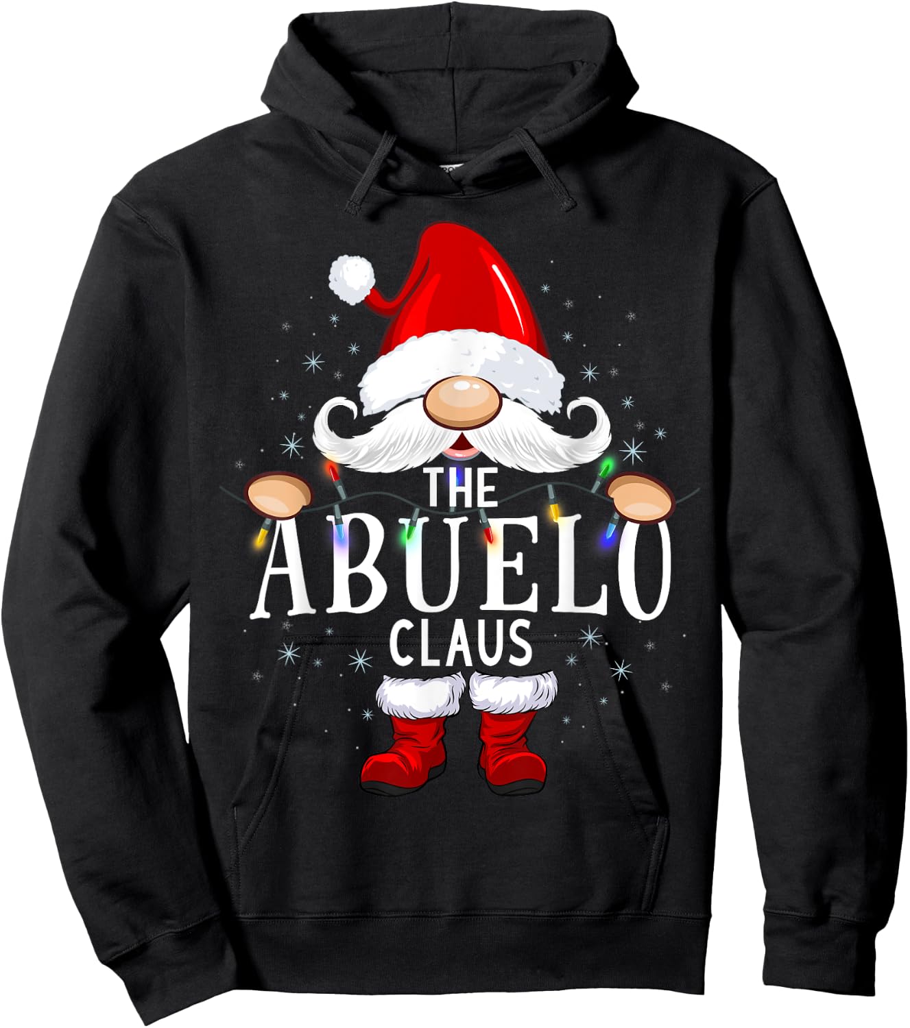 The Abuelo Claus Christmas Matching Pajama Hoodie - Hoodie | Black