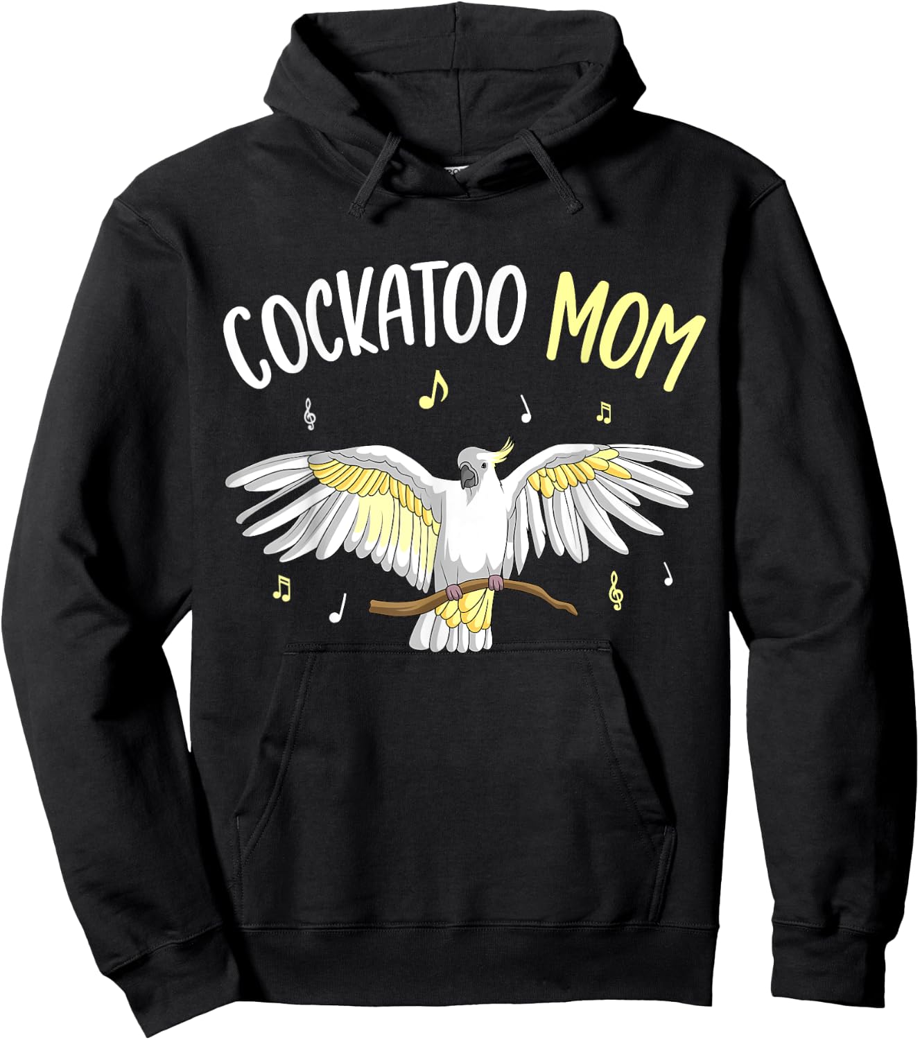 Cockatoo Mom Funny Parrot Bird Hoodie - Hoodie | Black