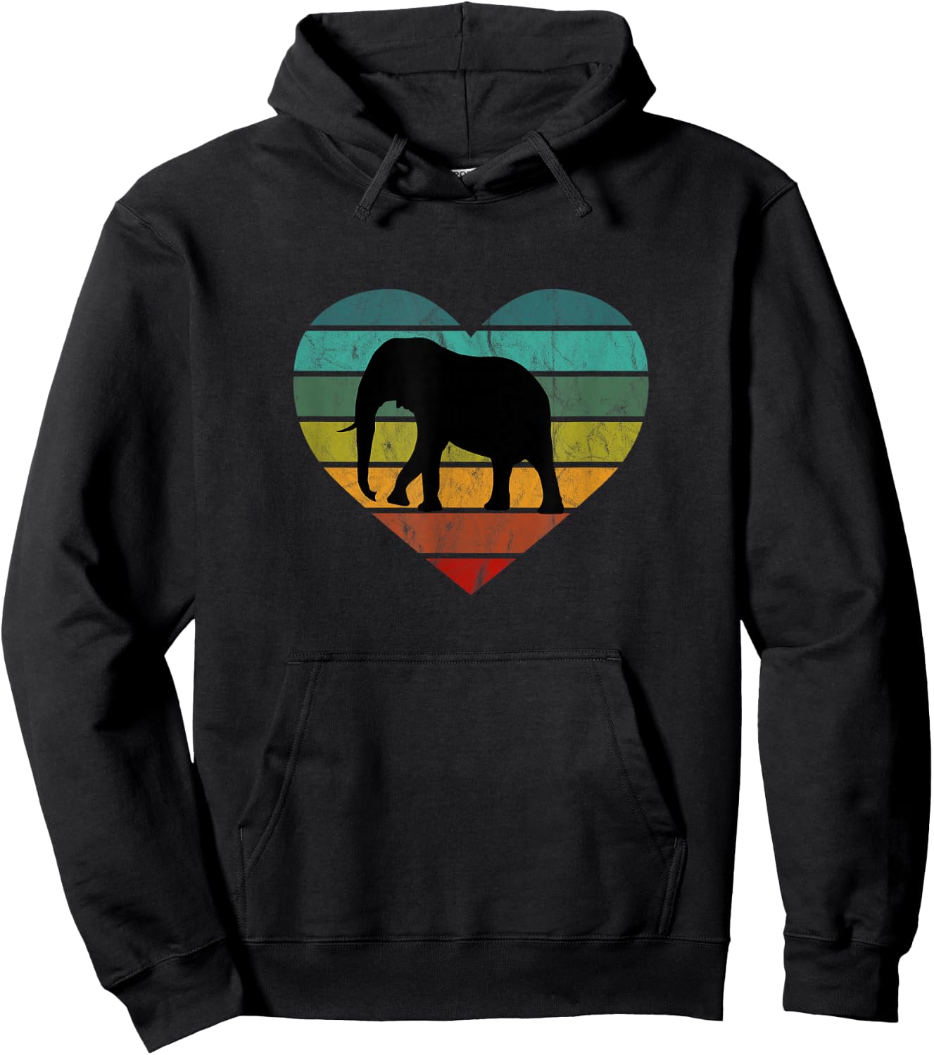 Save Serengeti Safari Kenya Africa Heart I Love Elephants Hoodie - Hoodie | Black