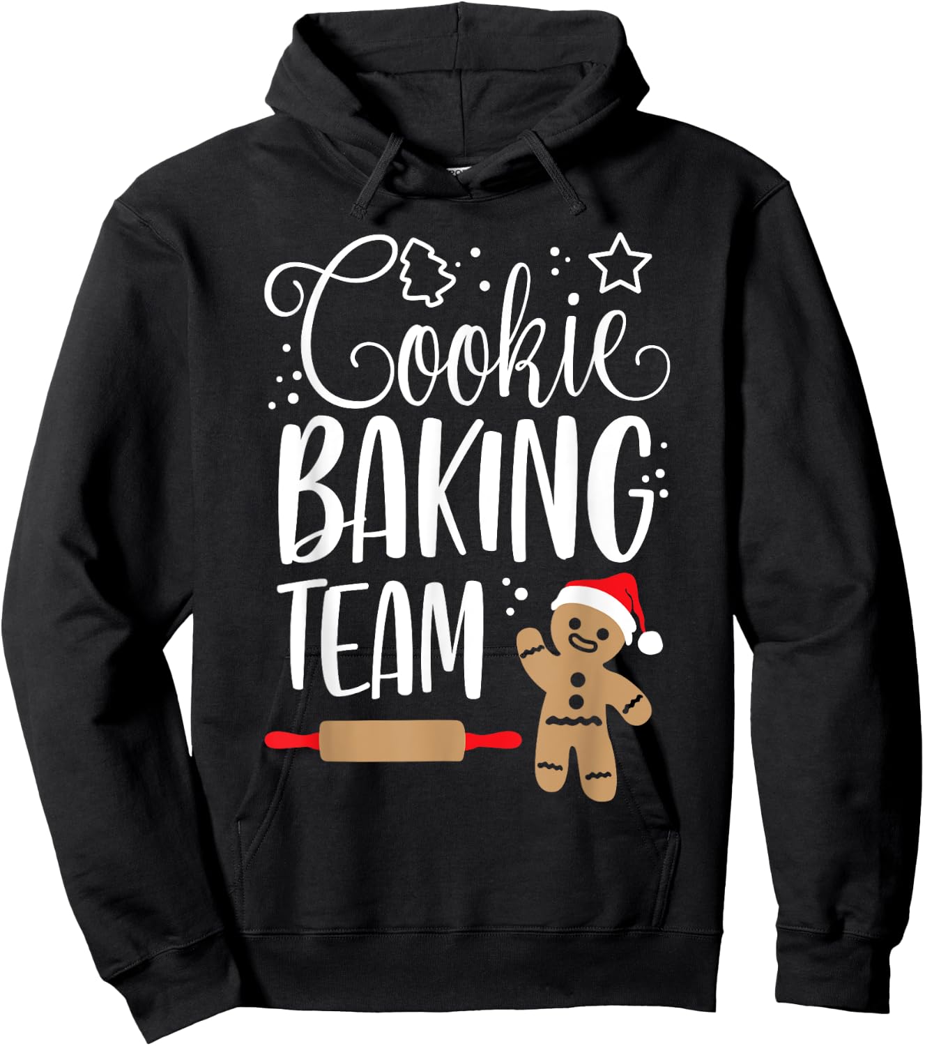 Cookie Baking Team Christmas Squad Xmas Crew m Gingerbread Hoodie - Hoodie | Black