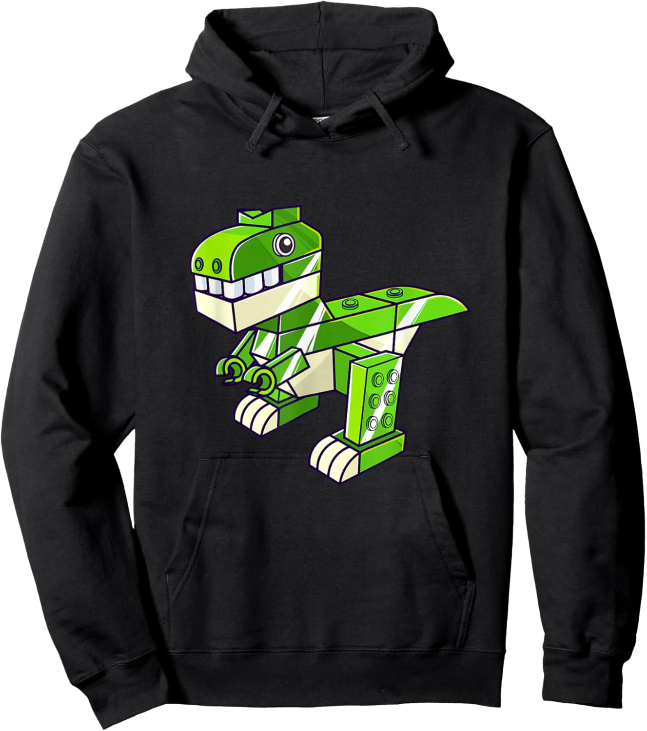 Dinosaur T Rex Master Builder Building Blocks Boys Kids Hoodie - Hoodie | Black