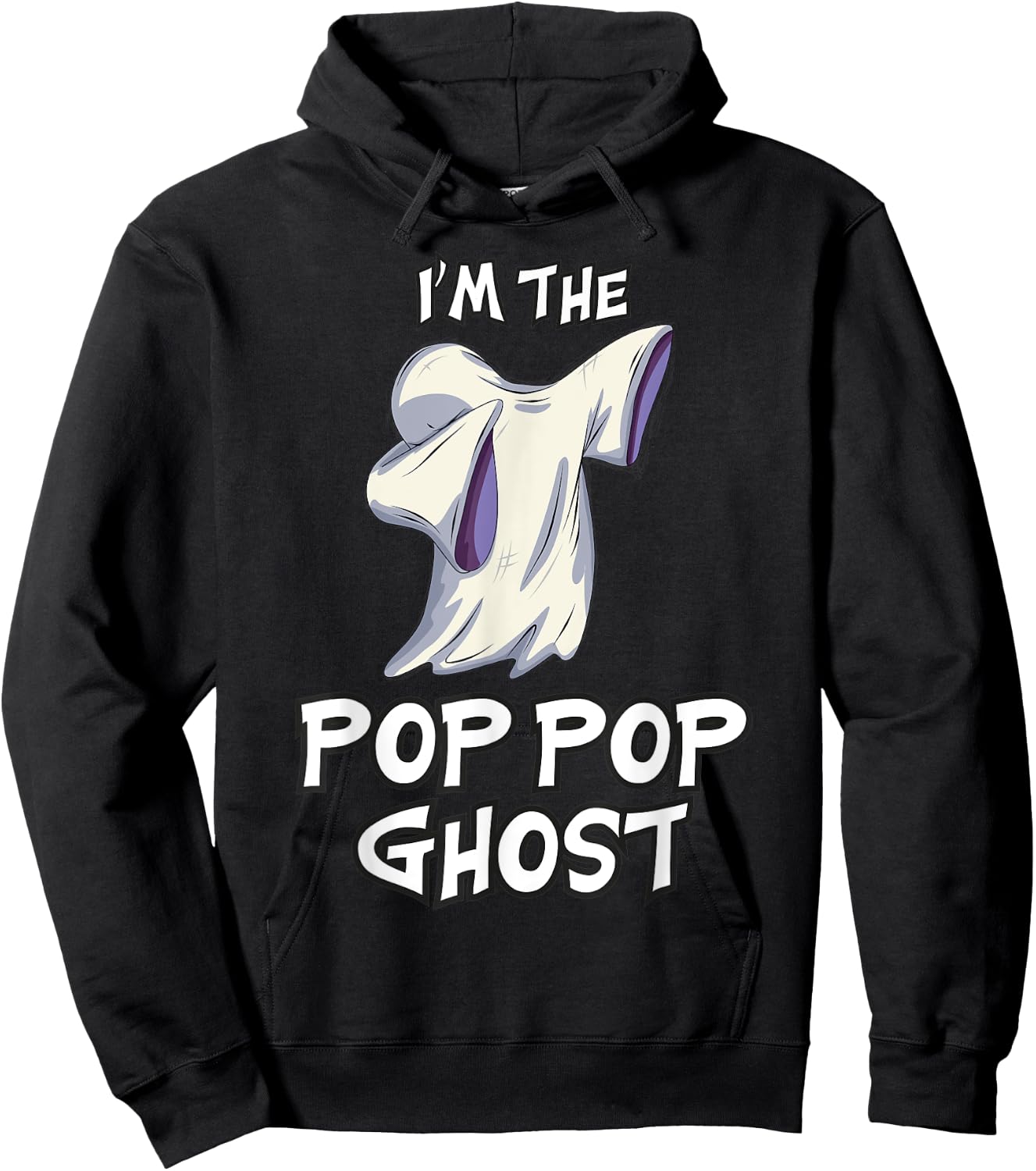 Pop Pop Ghost Halloween Matching Family Costume Halloween Hoodie - Hoodie | Black