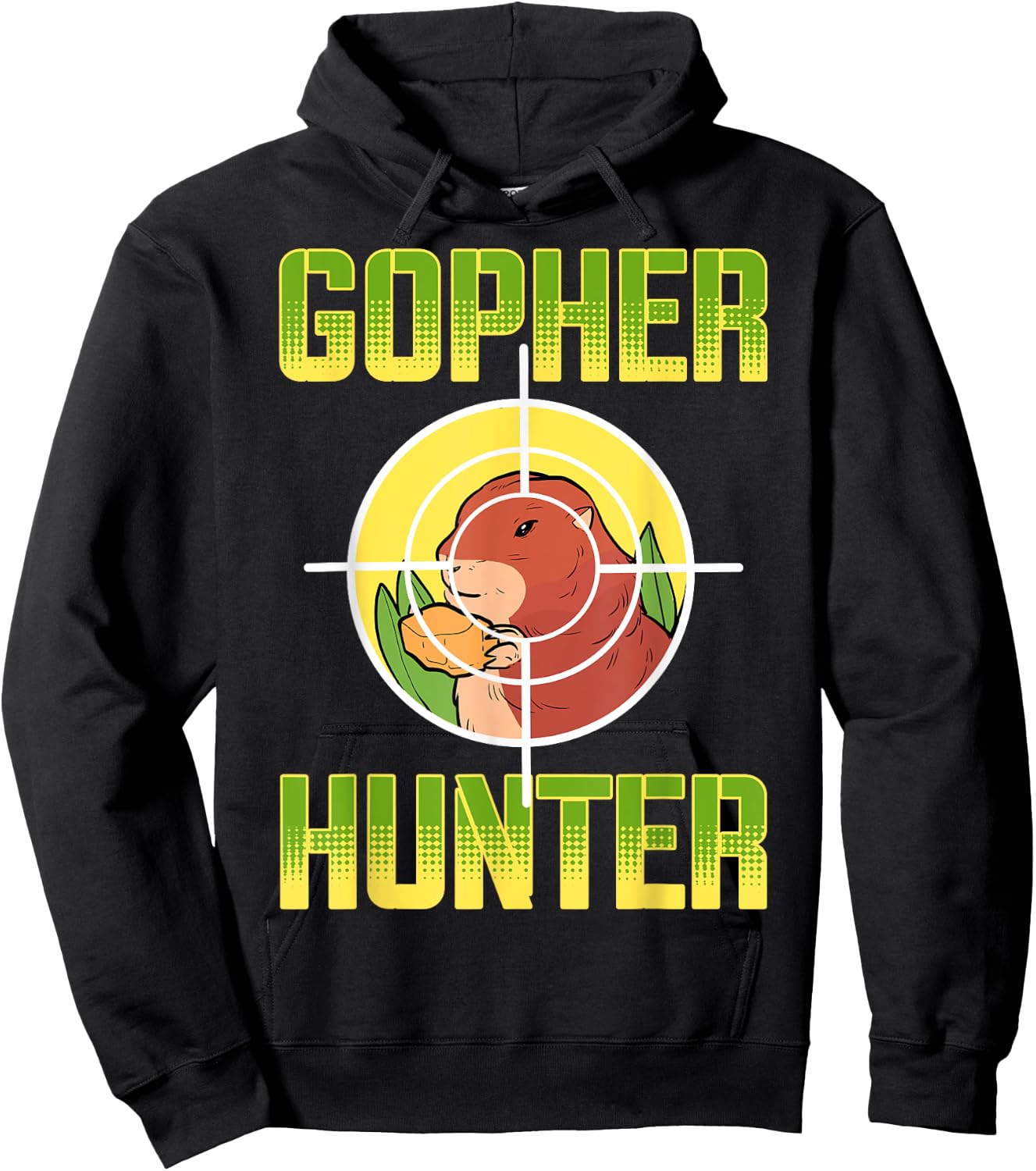 Gopher, Landscaping Gopher Hunter Hoodie - Hoodie | Black
