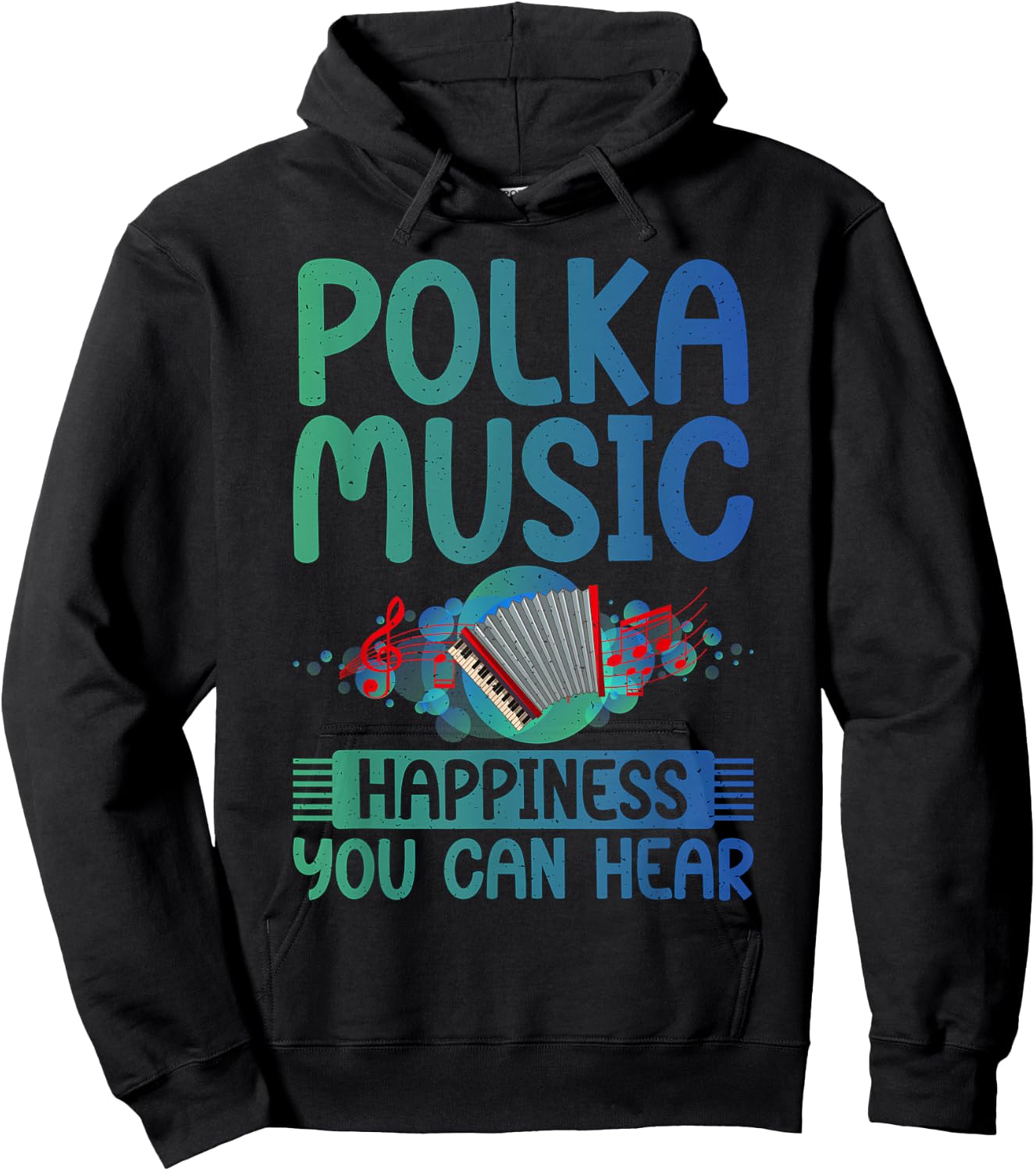 Polka Music Happiness you can hear Polish Polka Hoodie - Hoodie | Black