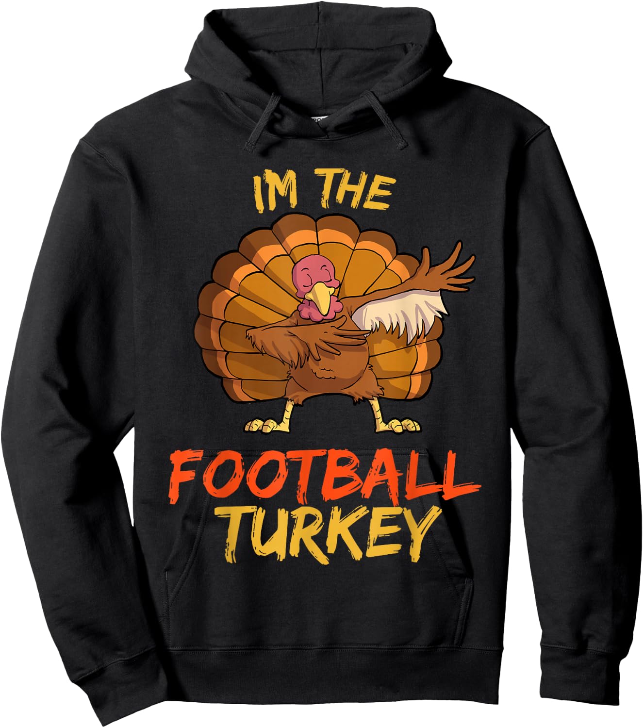 Football Turkey Matching Family Group Thanksgiving Party PJ Hoodie - Hoodie | Black