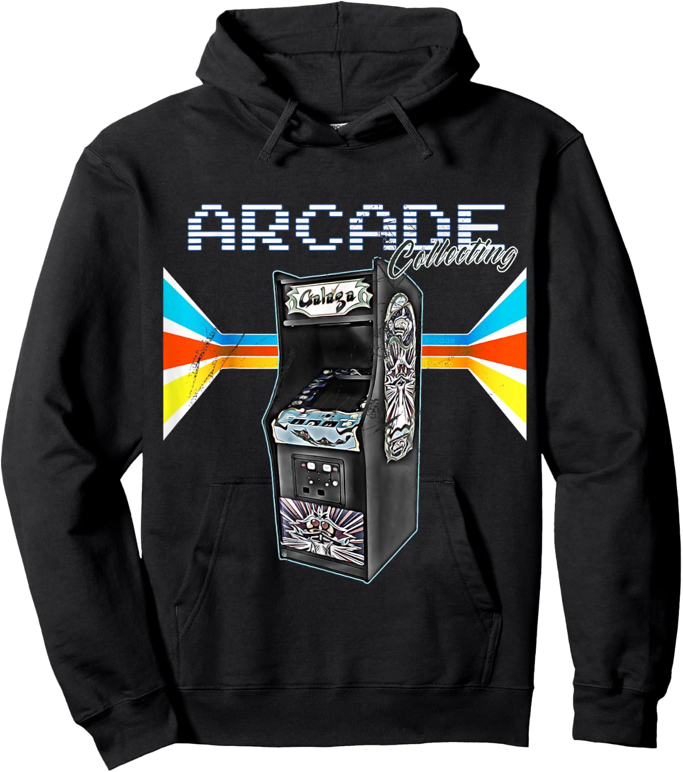 Arcade Cabinet Machine 1970 1980 1990 Video Game Collection Hoodie - Hoodie | Black