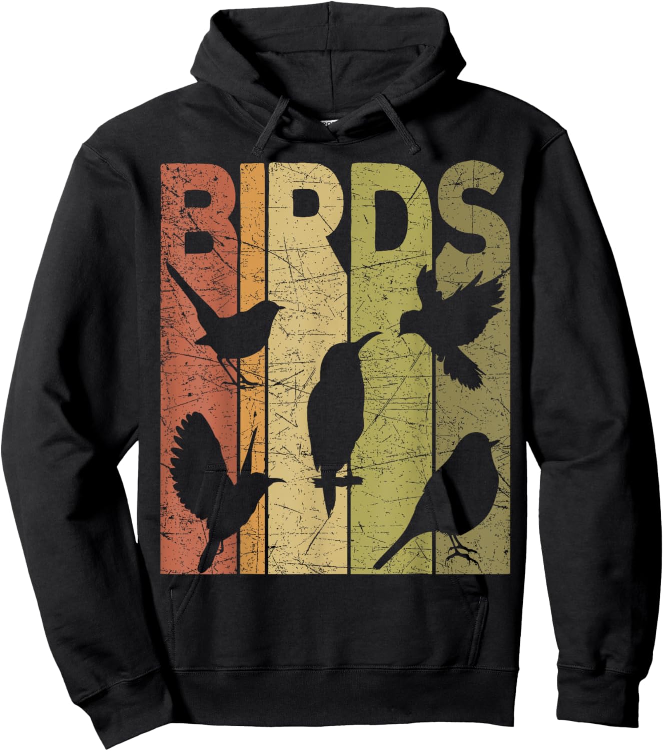 Birds Vintage Birdwatching Retro Ornithology Birdwatcher Hoodie - Hoodie | Black