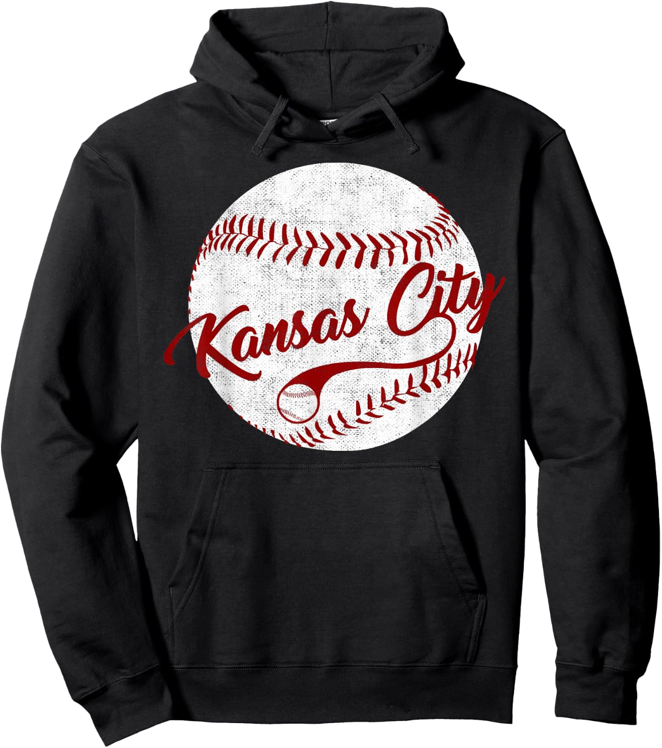 Baseball Kansas City Love Blue Color Royal, National Pastime Hoodie - Hoodie | Black