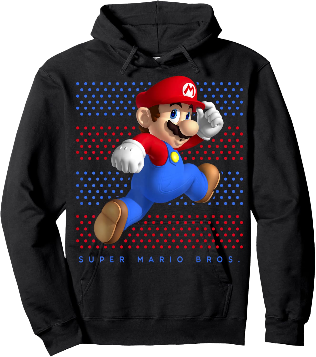 Super Mario Running Polka Dots Hoodie - Hoodie | Black