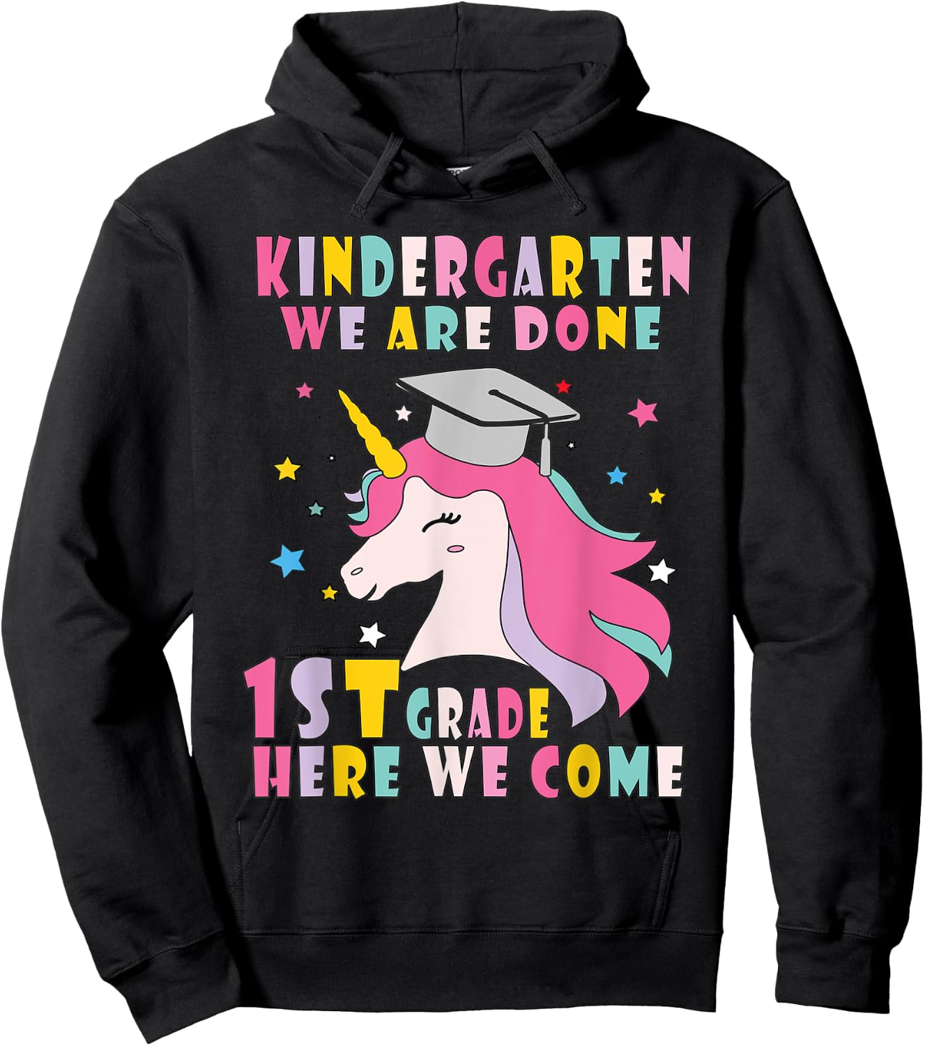 Kindergarten Graduation Magical Unicorn Hoodie - Hoodie | Black