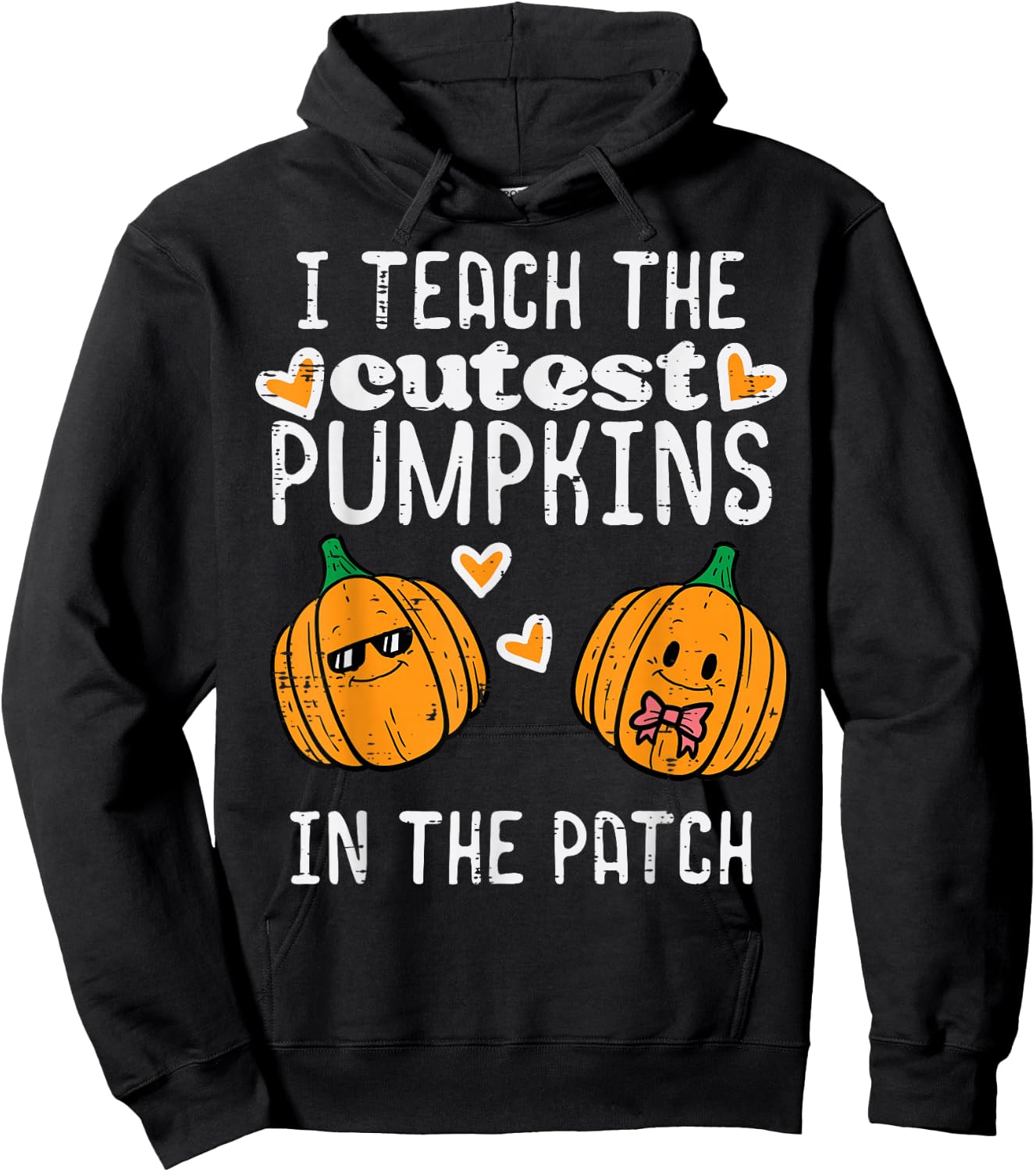 Teach Cutest Pumpkins Patch Halloween Teacher Costume Women Hoodie - Hoodie | Black