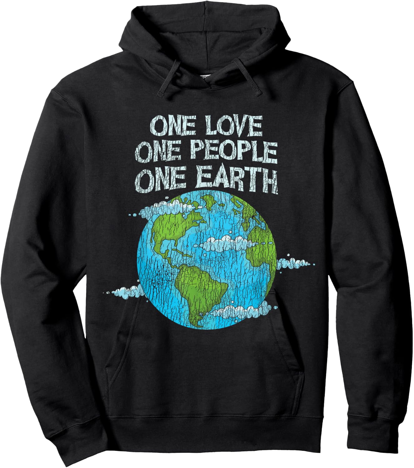 One Love One People Planet Climate Change Earth Day Hoodie - Hoodie | Black