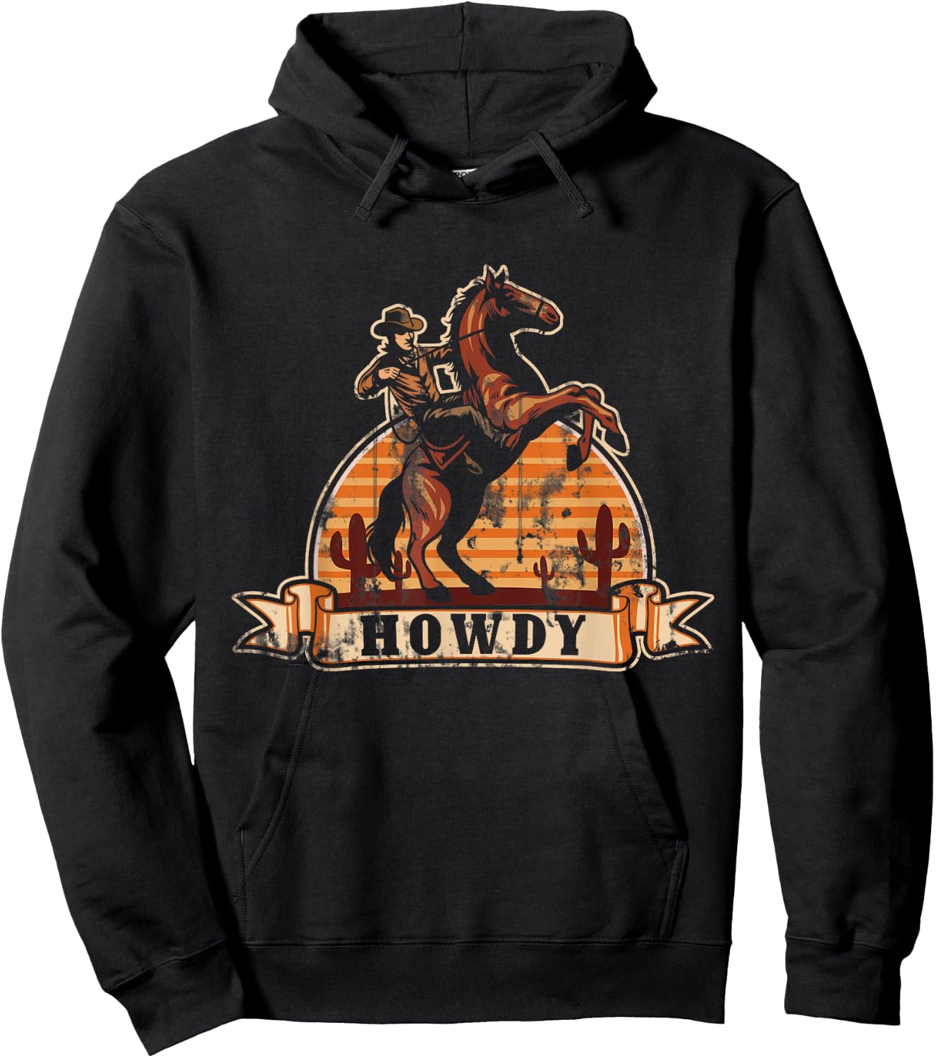 Howdy Cowboy Hoodie - Hoodie | Black