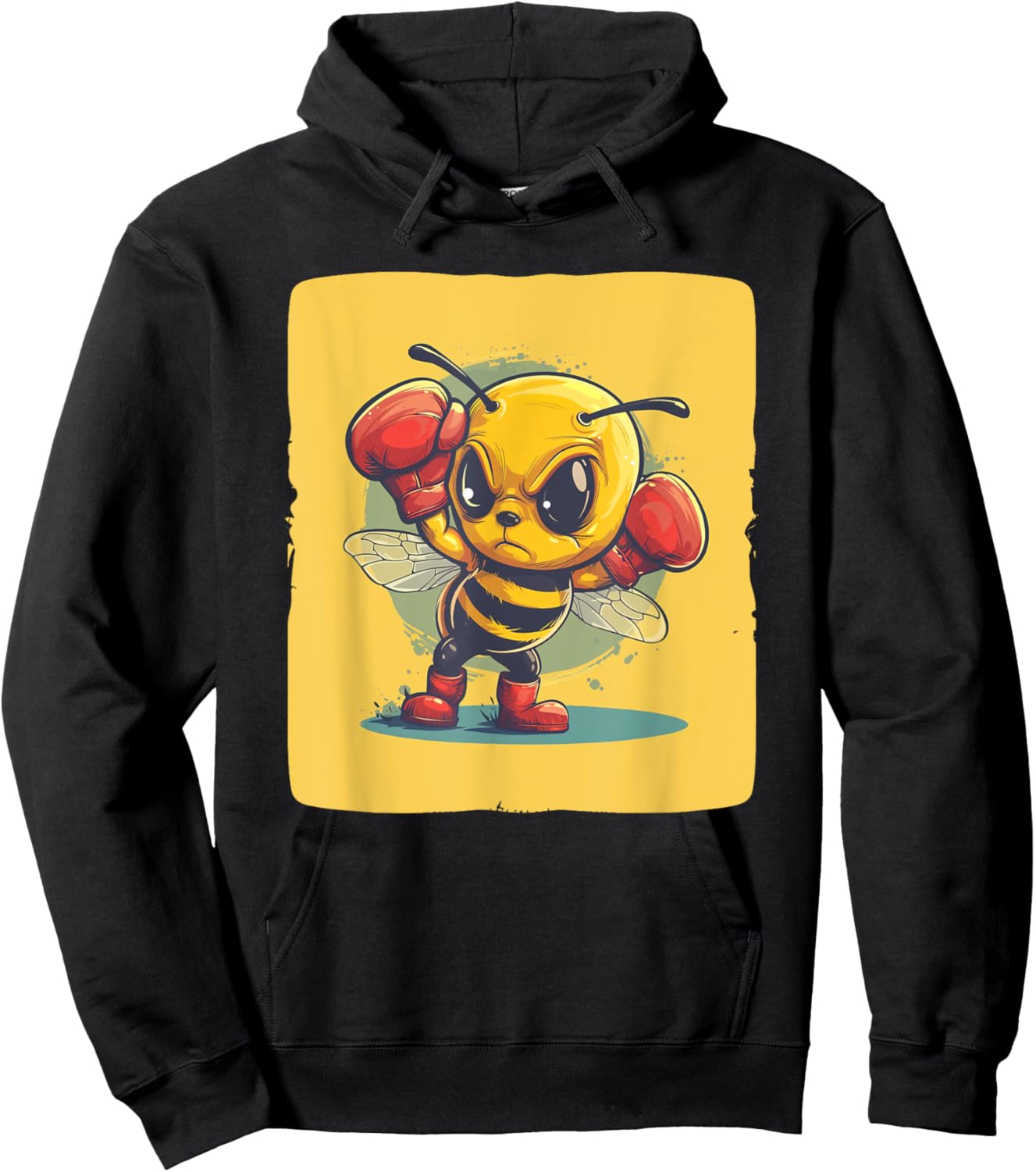 Angry Bee with boxing Gloves for funny Bees Lovers Hoodie - Hoodie | Black