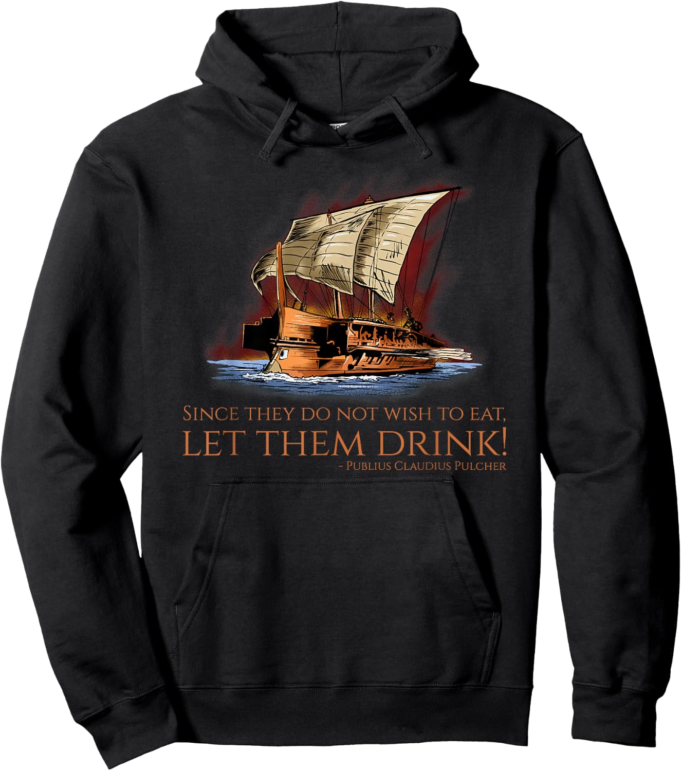 Ancient Rome Quote - First Punic War - Battle Of Drepana Hoodie - Hoodie | Black