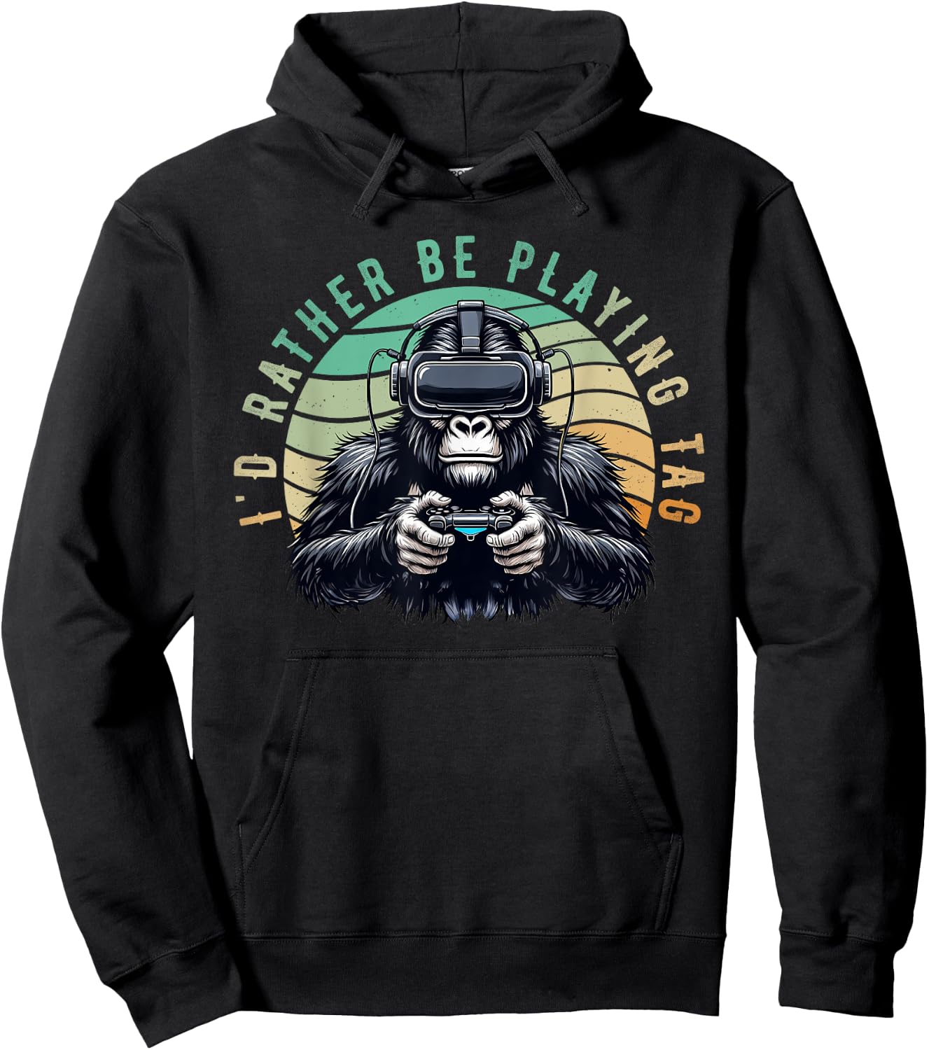 I'd Rather Be Playing Tag Monke Tag VR Monke Gamer Hoodie - Hoodie | Black