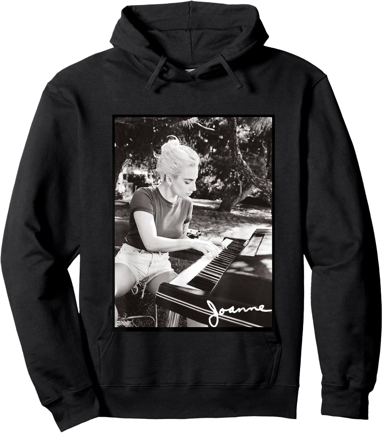 Lady Gaga Joanne Piano Photo Small Hoodie - Hoodie | Black