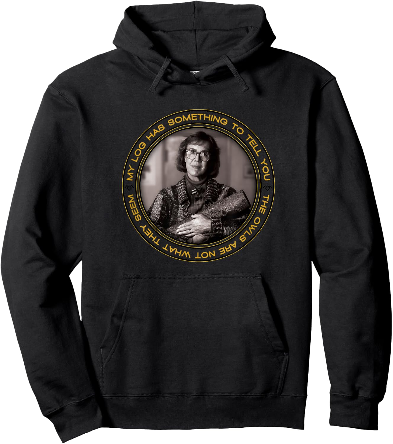 Twin Peaks Log Lady Has Something To Tell You Hoodie - Hoodie | Black