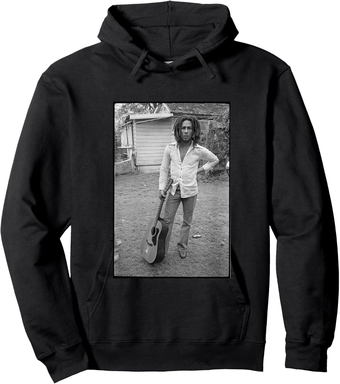 Bob Marley x David Burnett Guitar Photo Hoodie - Hoodie | Black