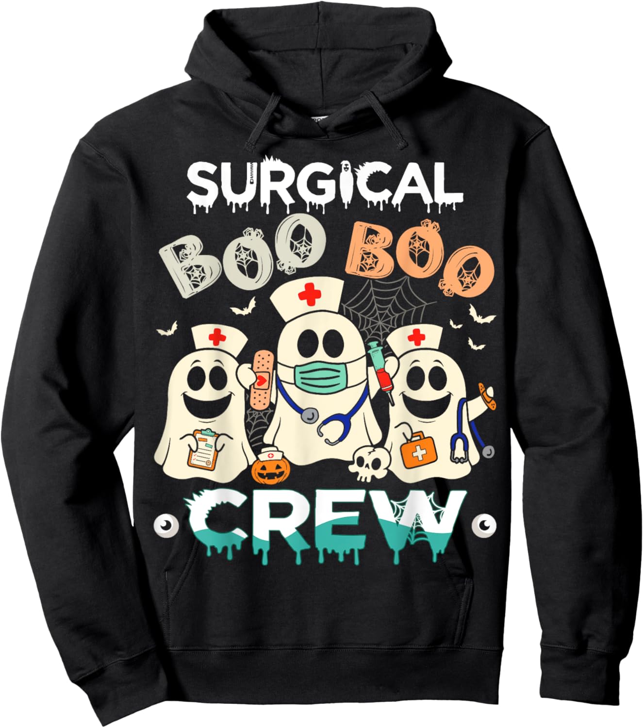 Surgical Boo Crew Ghost Surgery Nurse Halloween Women Hoodie - Hoodie | Black