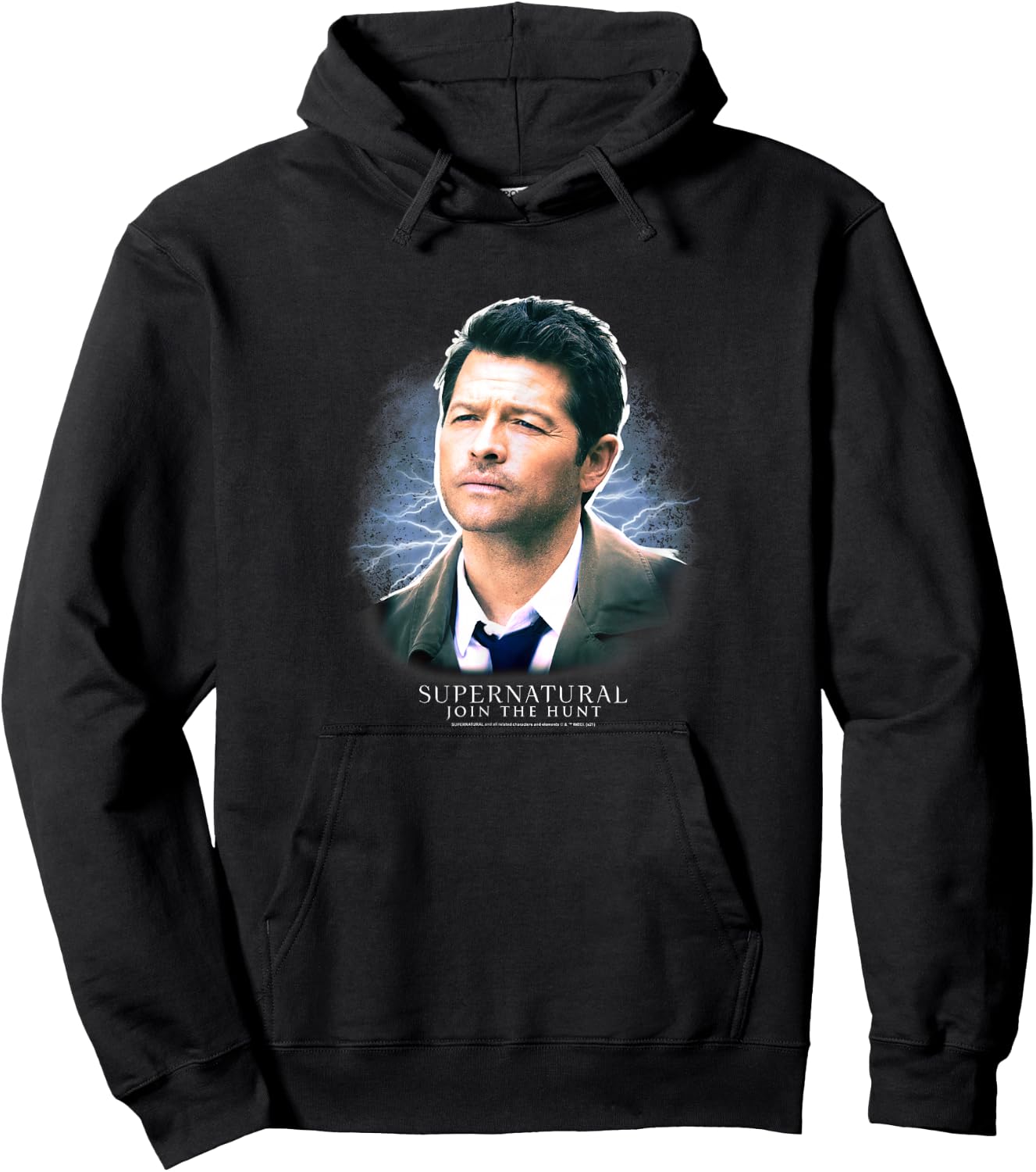Supernatural Castiel Join The Hunt Vignette Hoodie - Hoodie | Black
