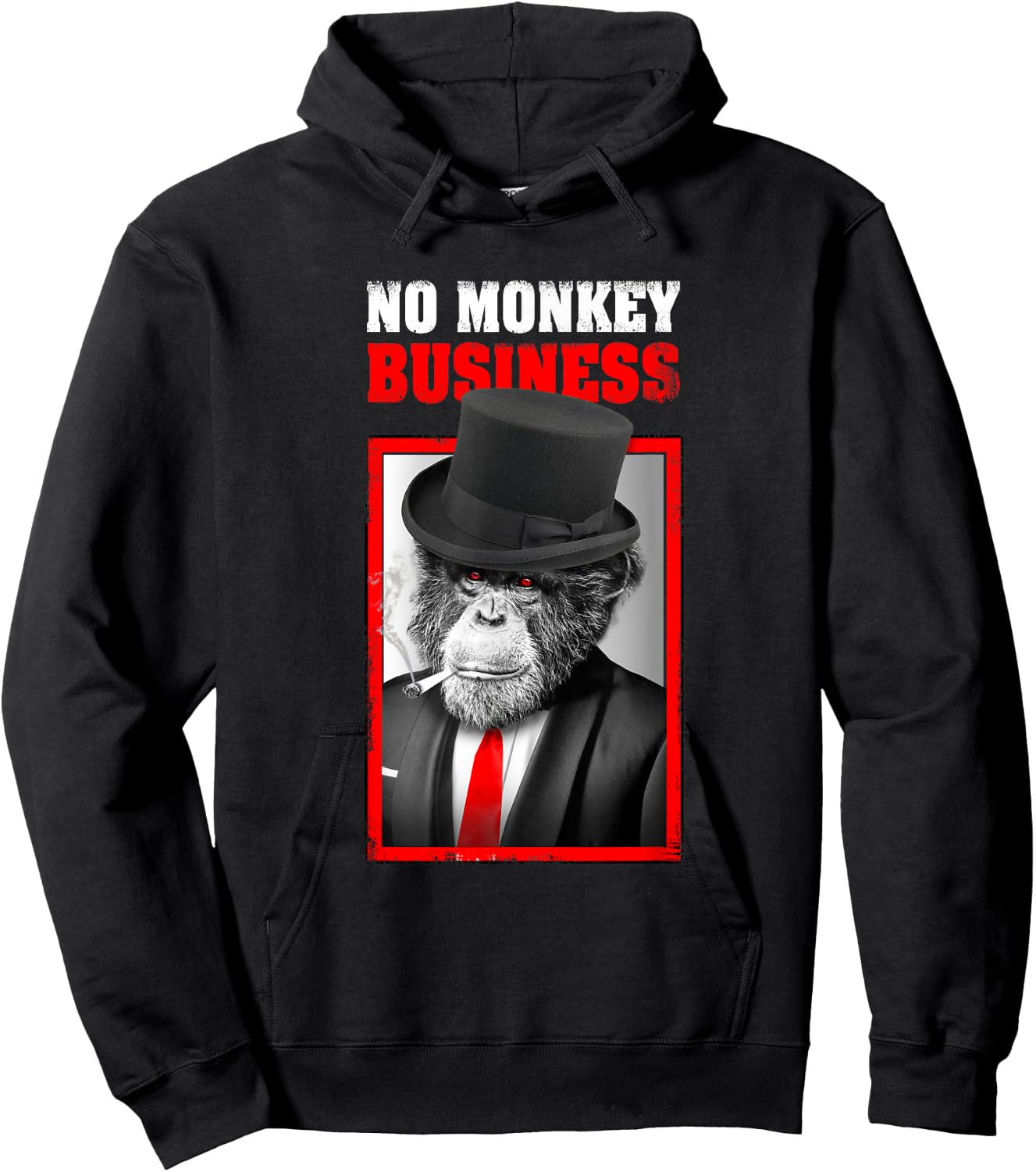 Gangster No Monkey Business Money Funny Hoodie - Hoodie | Black