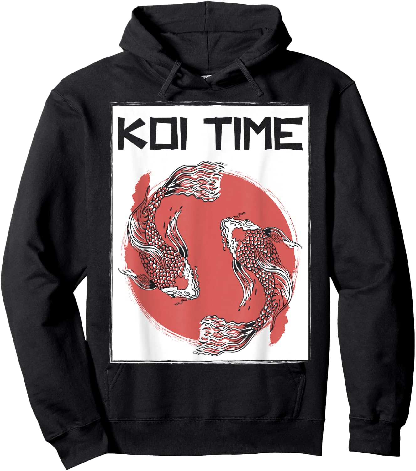 Koi Time Koi Fish Japanese Carp Hoodie - Hoodie | Black