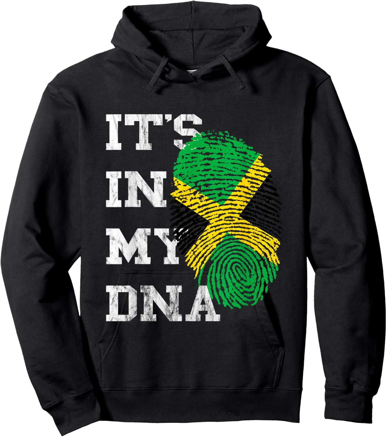 It is in My DNA Jamaica Genetics Jamaican Roots Hoodie - Hoodie | Black
