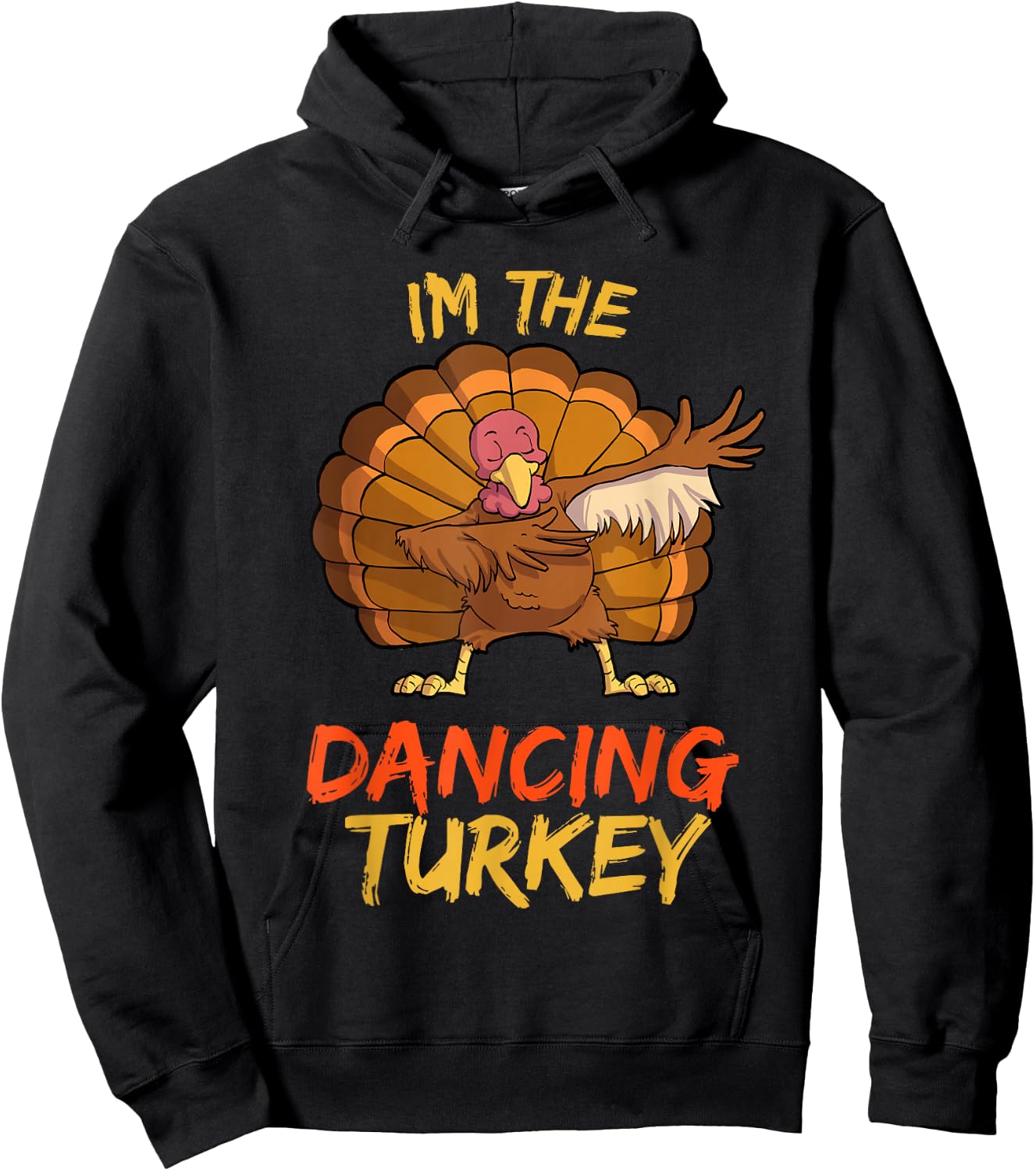 Dancing Turkey Matching Family Group Thanksgiving Party PJ Hoodie - Hoodie | Black