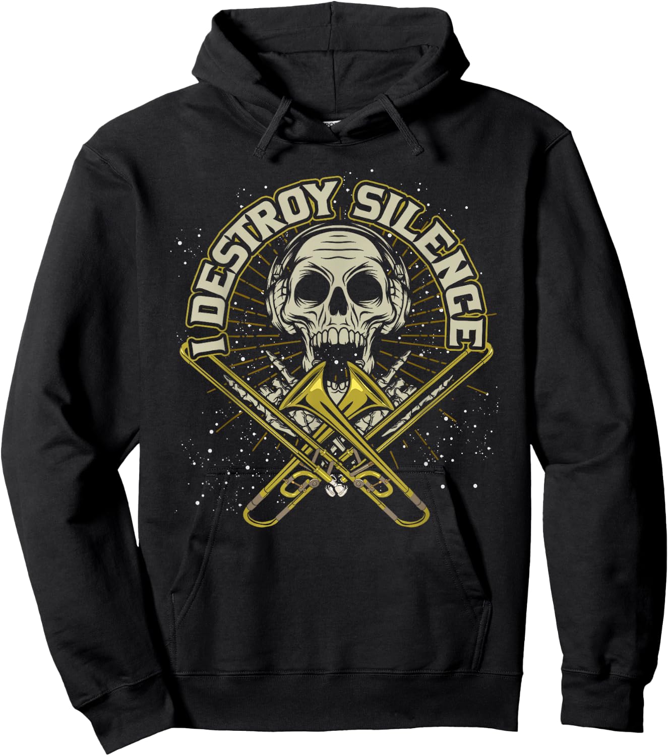 Ich zerstöre die Stille Trombonist Music Funny Trombone Hoodie - Hoodie | Black