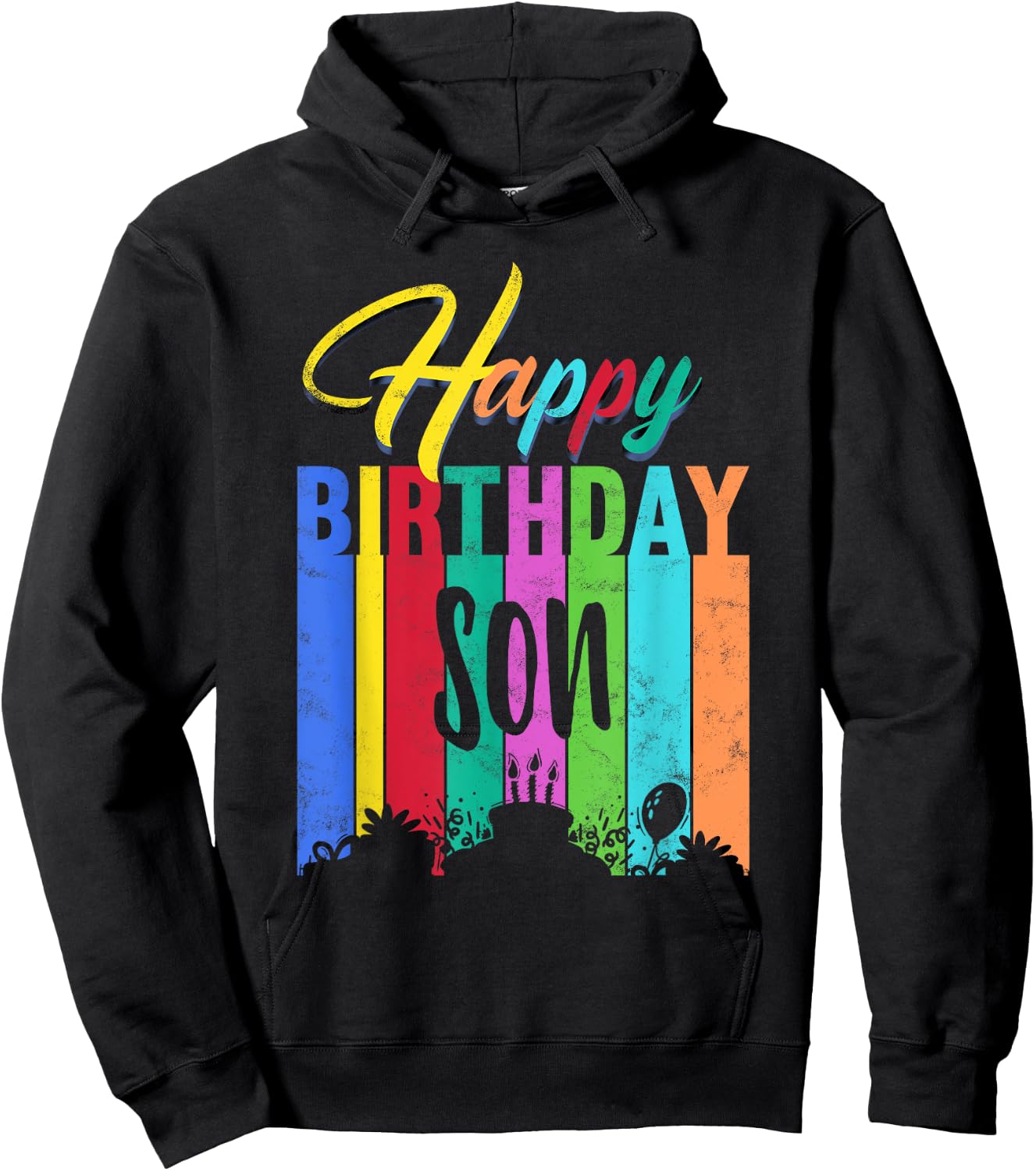 Happy Birthday Son Personalized Name Gift Custom B-day Hoodie - Hoodie | Black