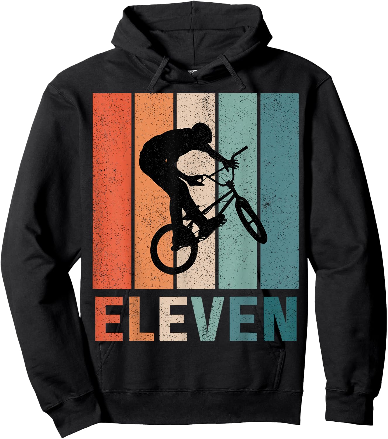 11th Birthday Retro BMX Bicycle Bike Boys Kids 11 Years Old Hoodie - Hoodie | Black