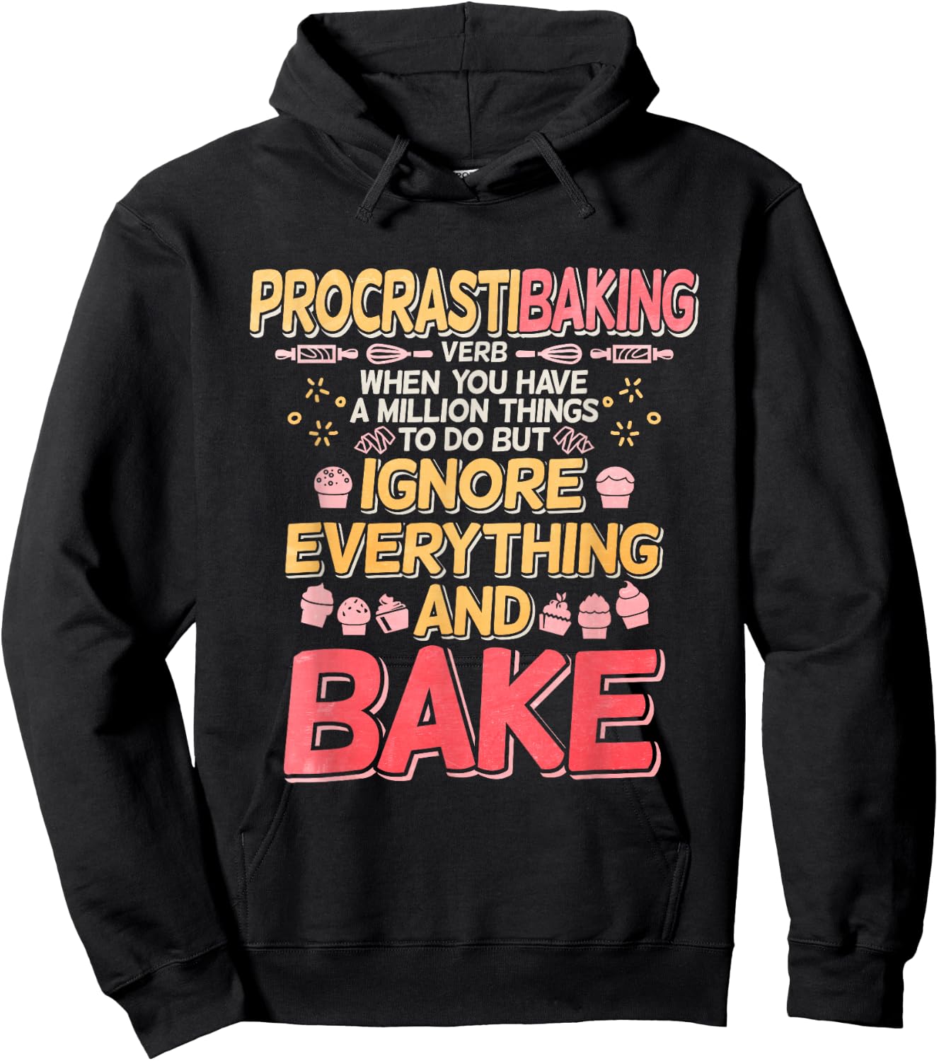 Procrastibaking Hoodie - Hoodie | Black