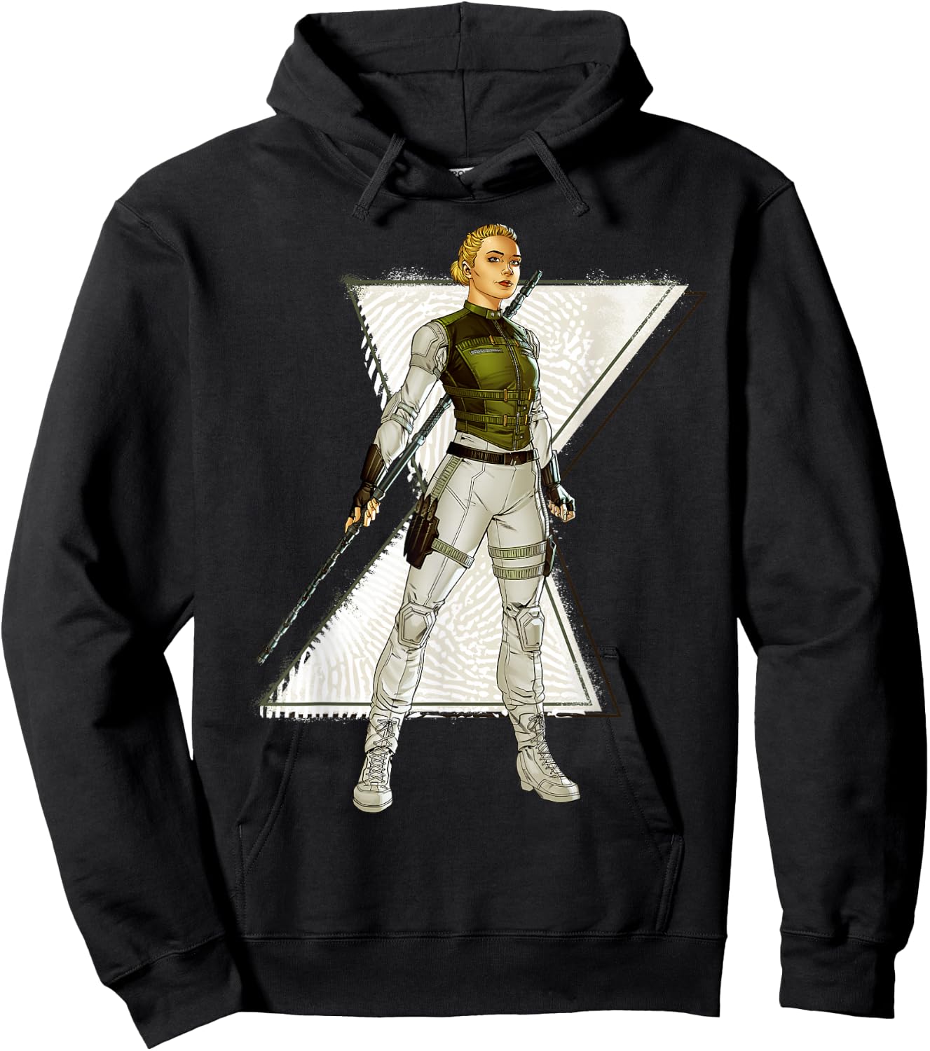 Marvel Black Widow Yelena Belova Comic Style Portrait Hoodie - Hoodie | Black