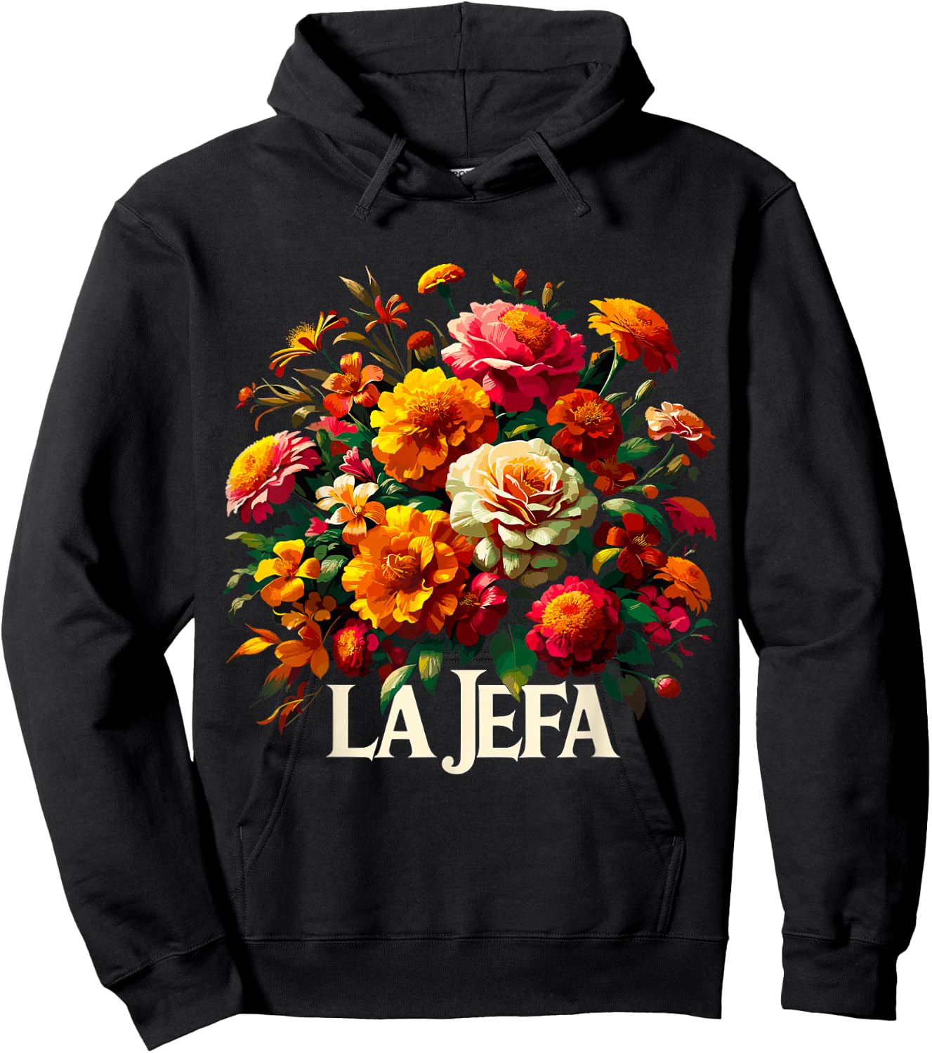 La Jefa Spanish Girl Boss Latina Mother's Day Hoodie - Hoodie | Black