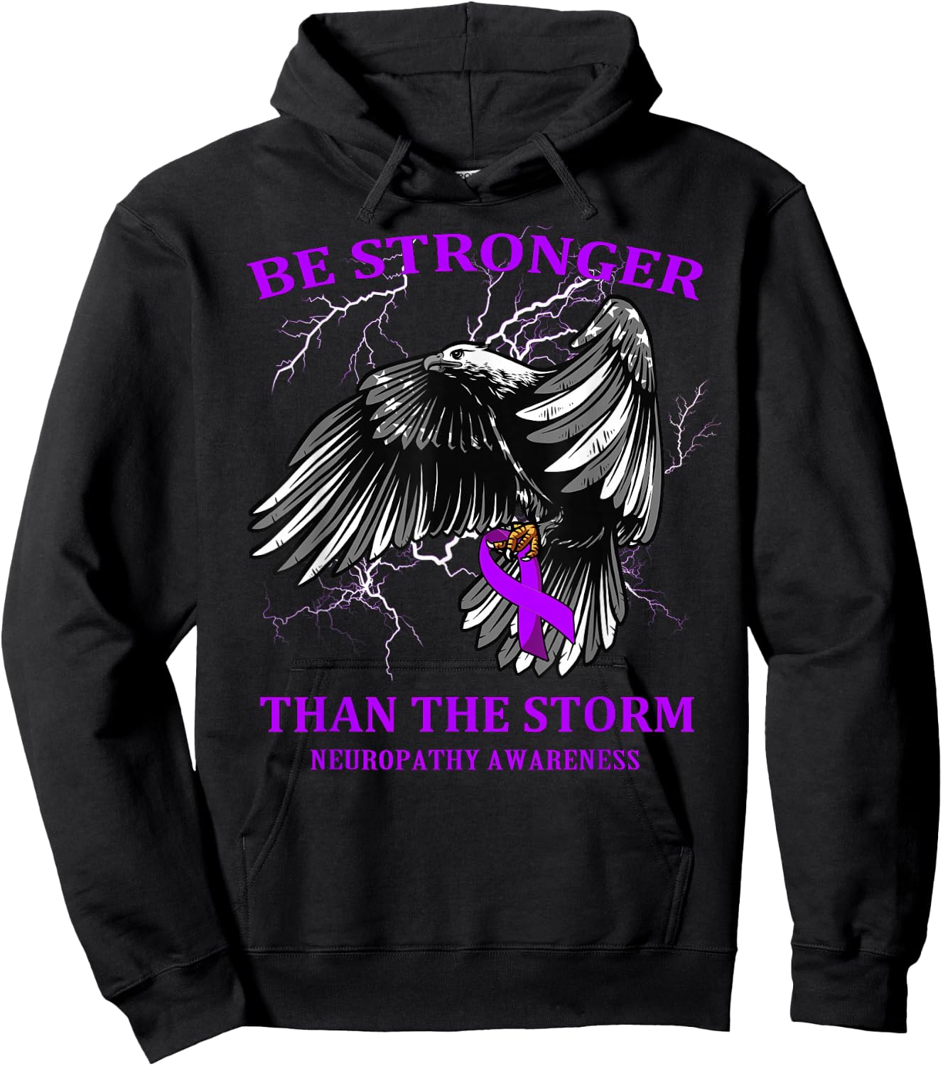 Be Stronger Than The Storm Neuropathy Hoodie - Hoodie | Black