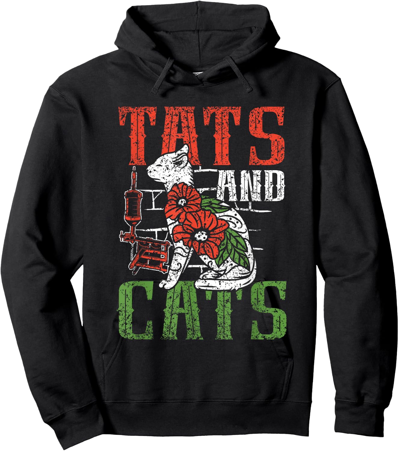 Tats And Cats Tattoo Studio Tattoo Tattoo Artist Hoodie - Hoodie | Black