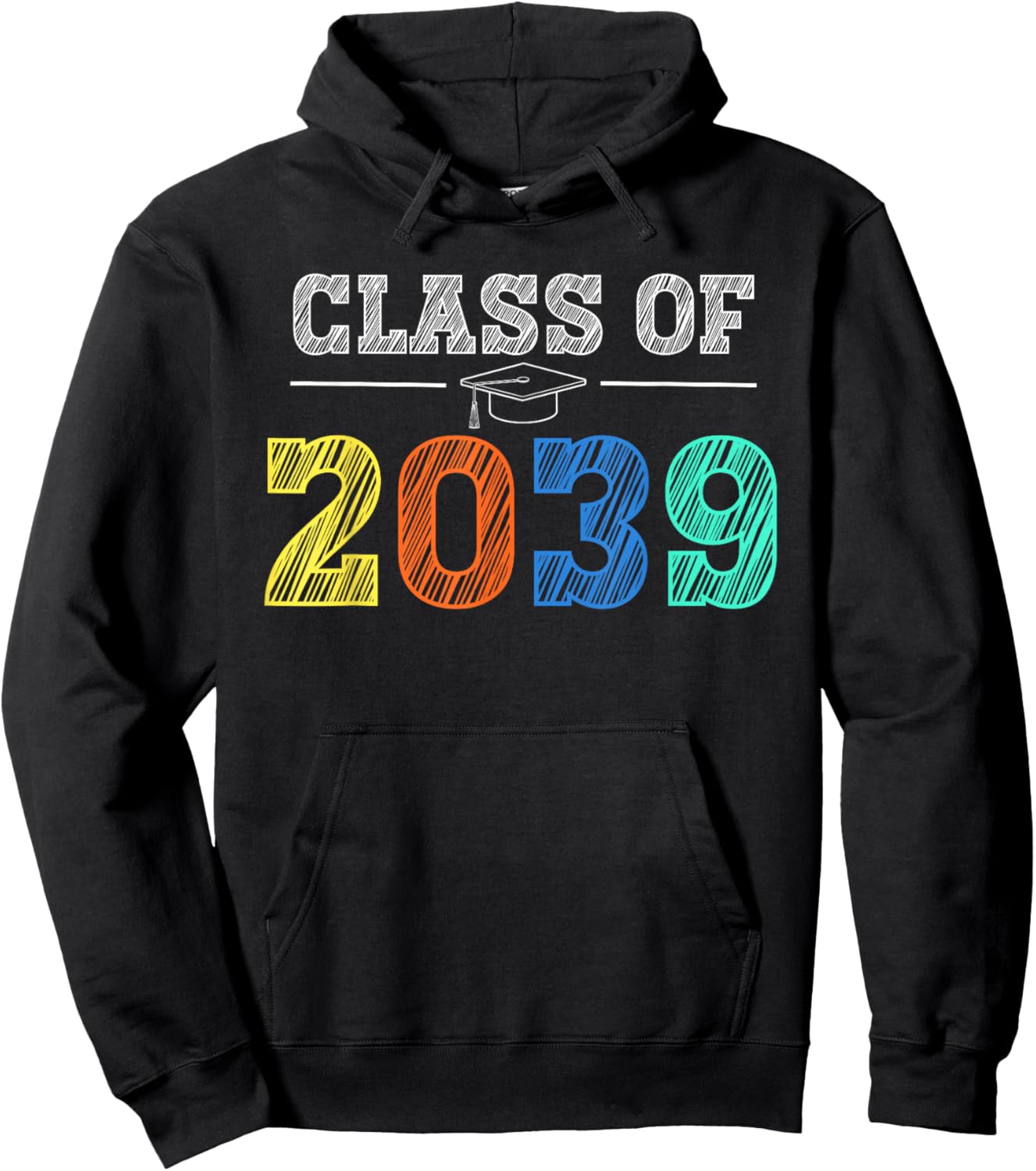 Class of 2039 Grow With Me First Day of School Graduation Hoodie - Hoodie | Black