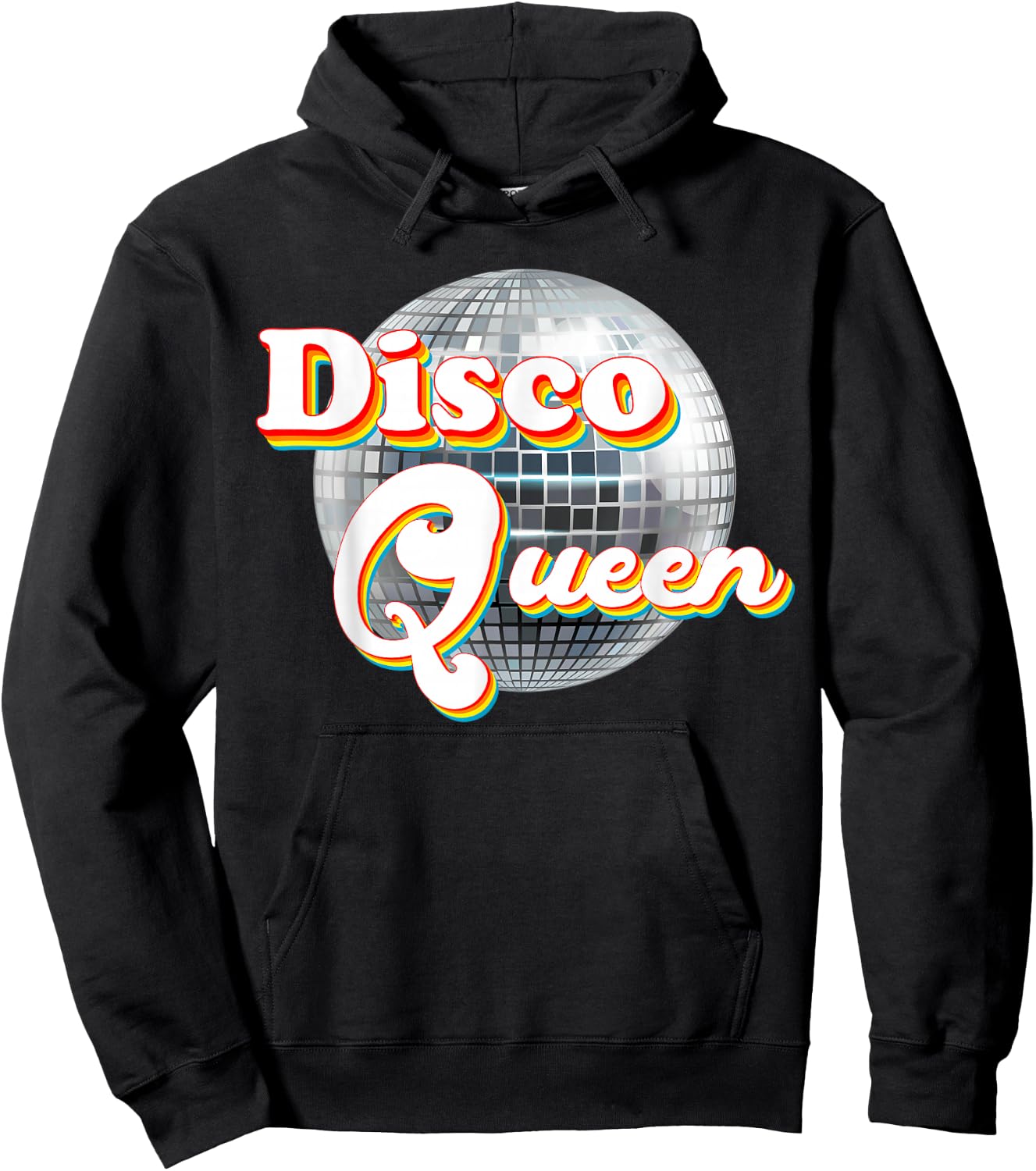Disco Queen - 70's Disco Themed Vintage Seventies Costume Hoodie - Hoodie | Black