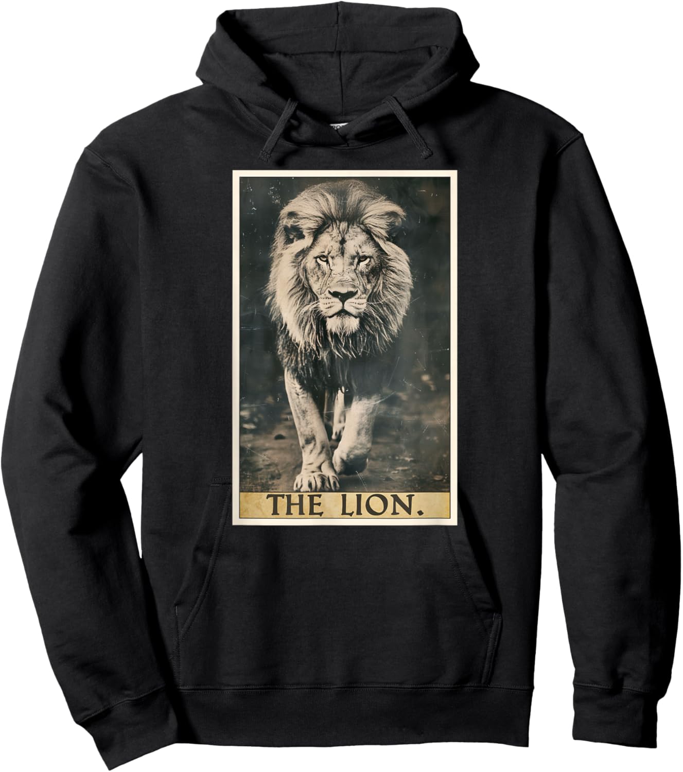 Lions Lion Tarot Card Hoodie - Hoodie | Black